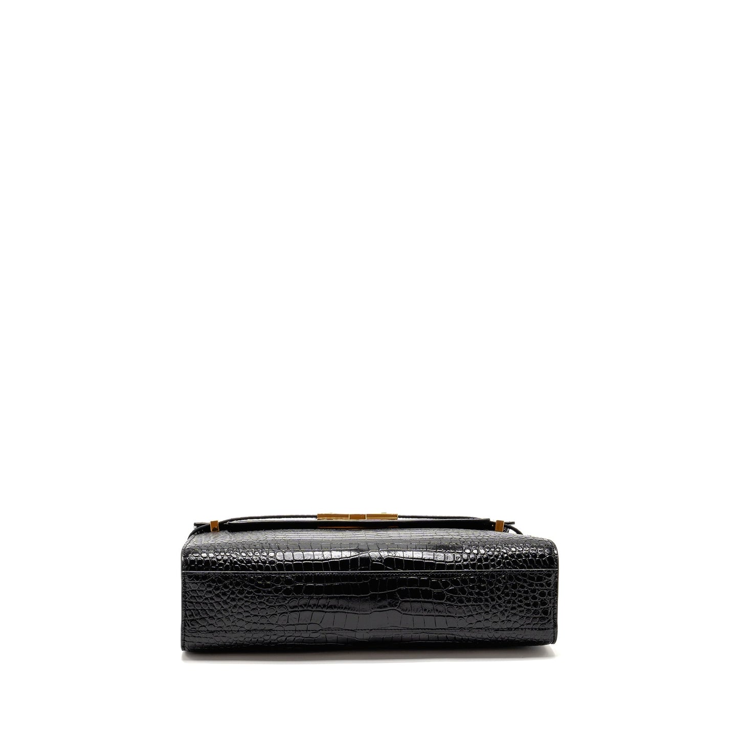 Saint Laurent medium Manhattan Purse Crocodile-Embossed calfskin black