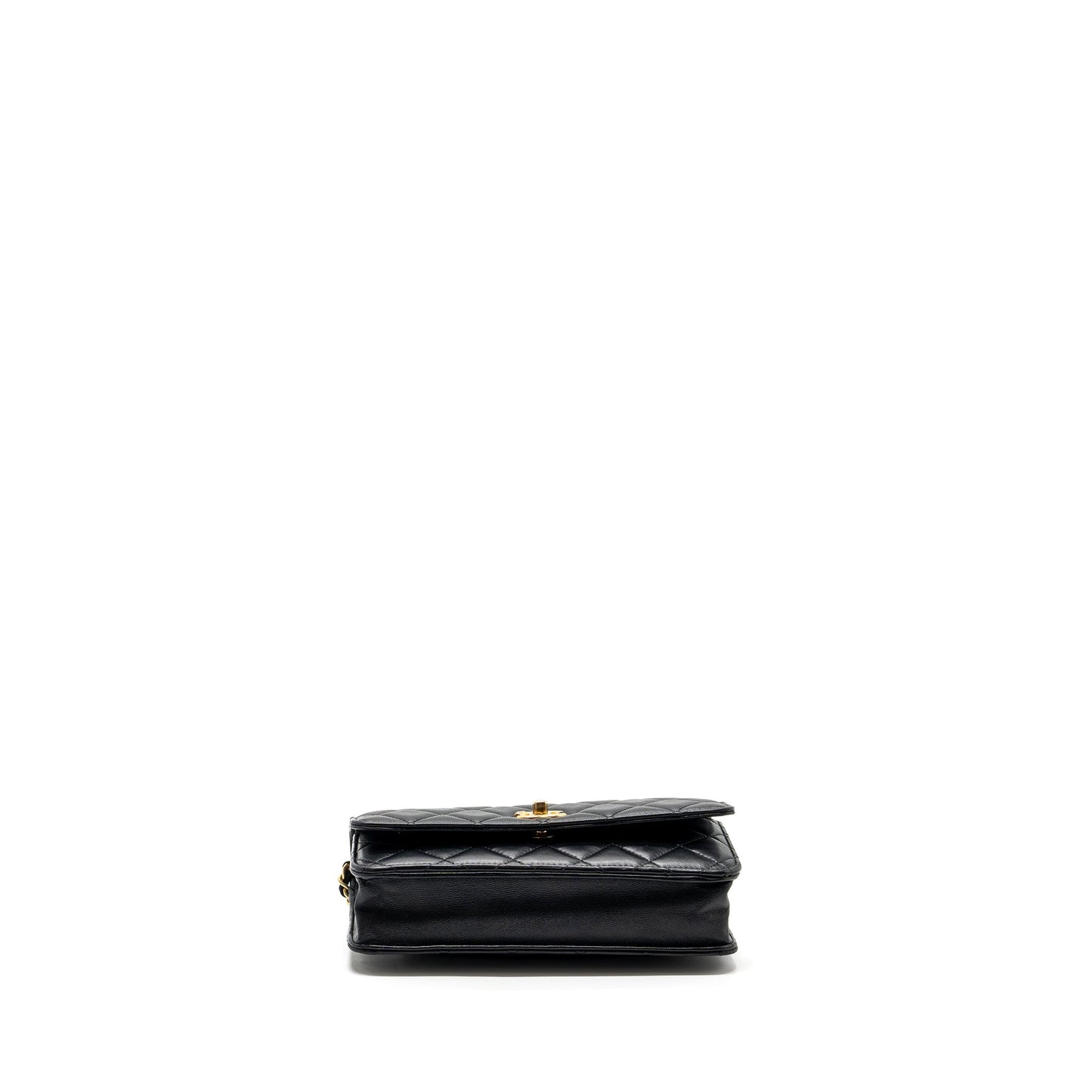 Chanel Pearl Crush Wallet On Chain Lambskin Black (Microchip)