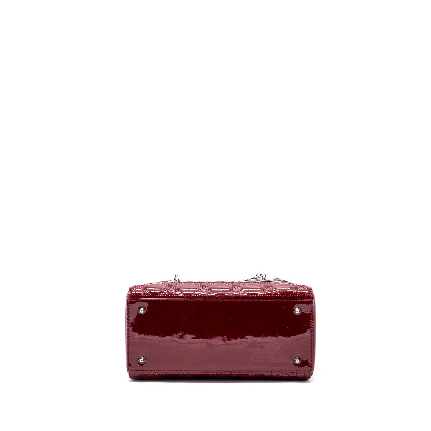 Dior Medium Lady Dior Patent Red