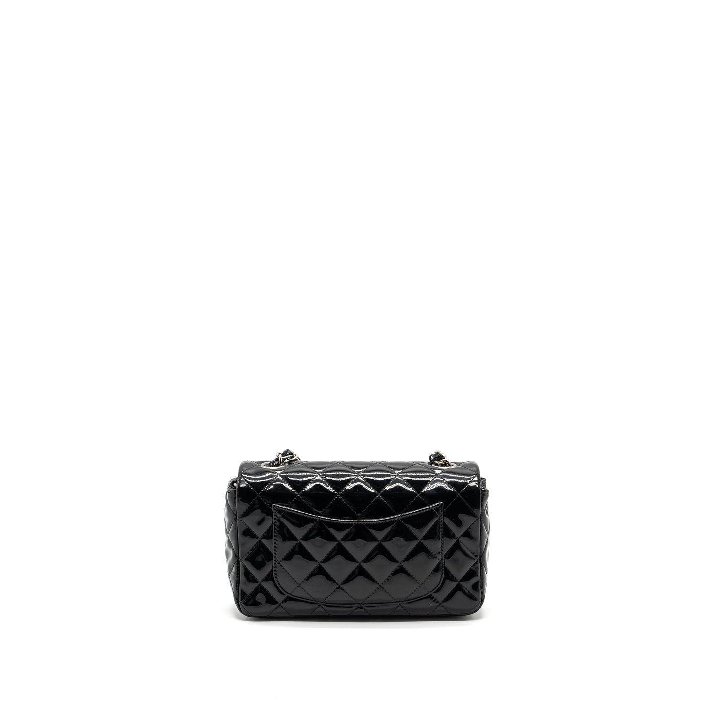 Chanel Mini Rectangular Flap Bag Patent Black
