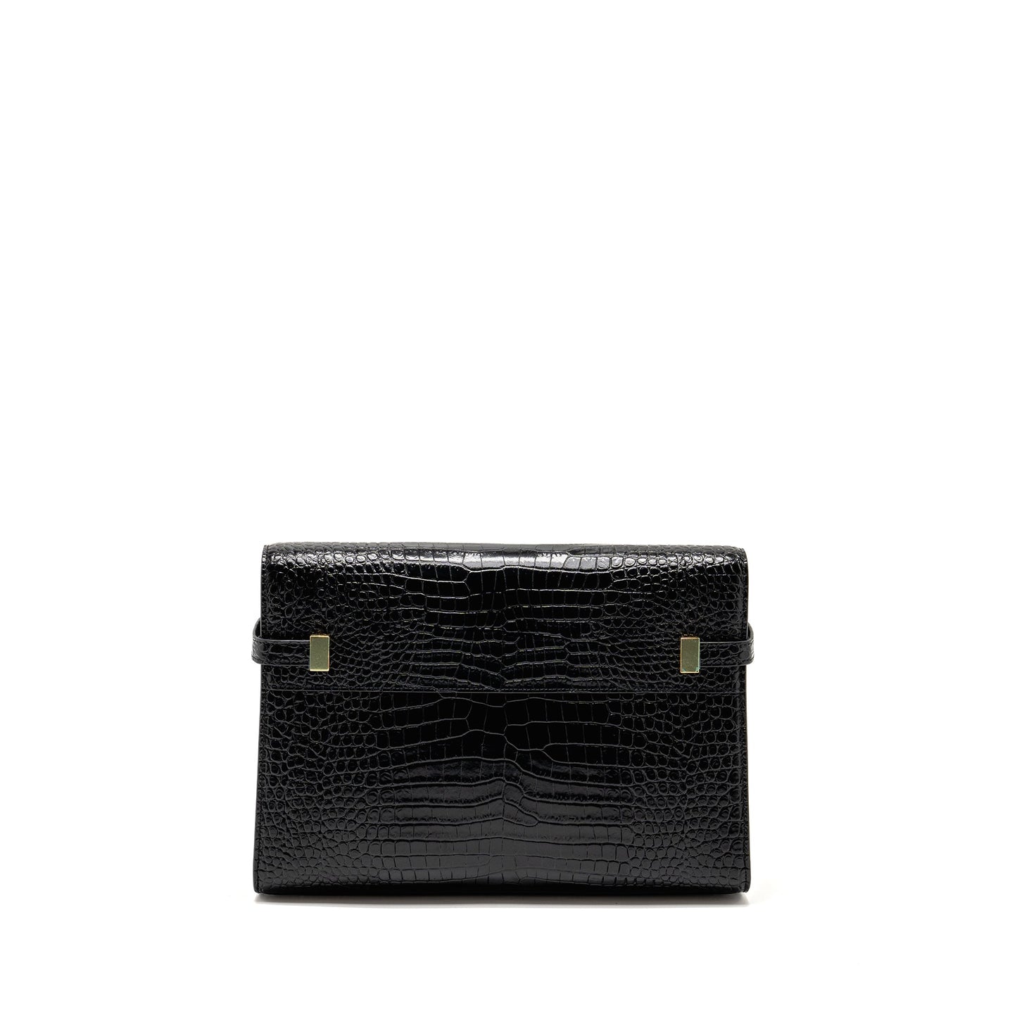 Saint Laurent medium Manhattan Purse Crocodile-Embossed calfskin black