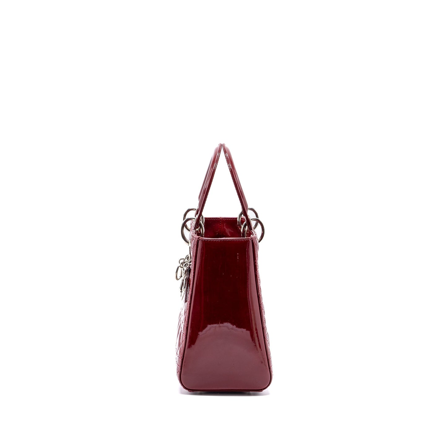 Dior Medium Lady Dior Patent Red