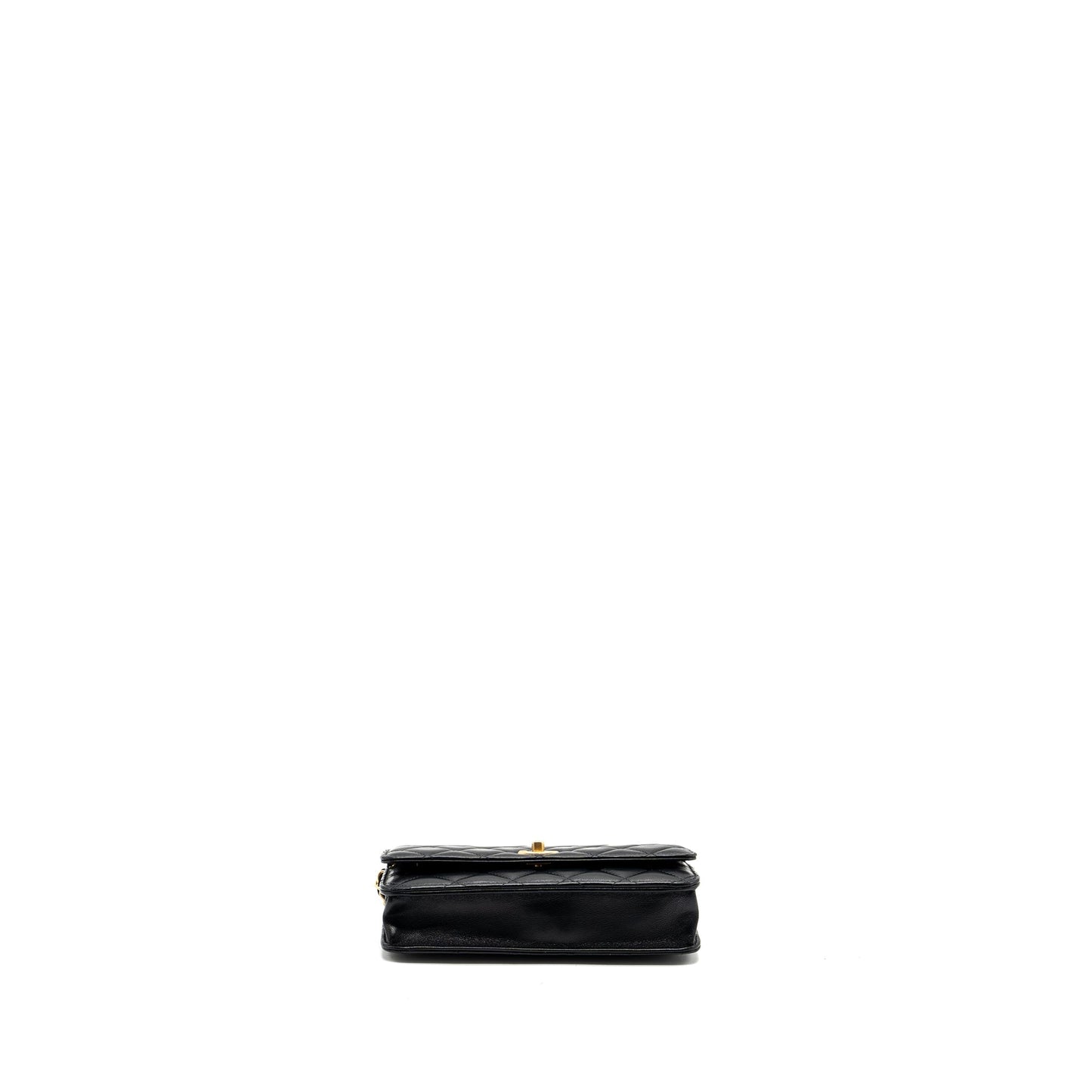 Chanel Pearl Crush Wallet On Chain Lambskin Black