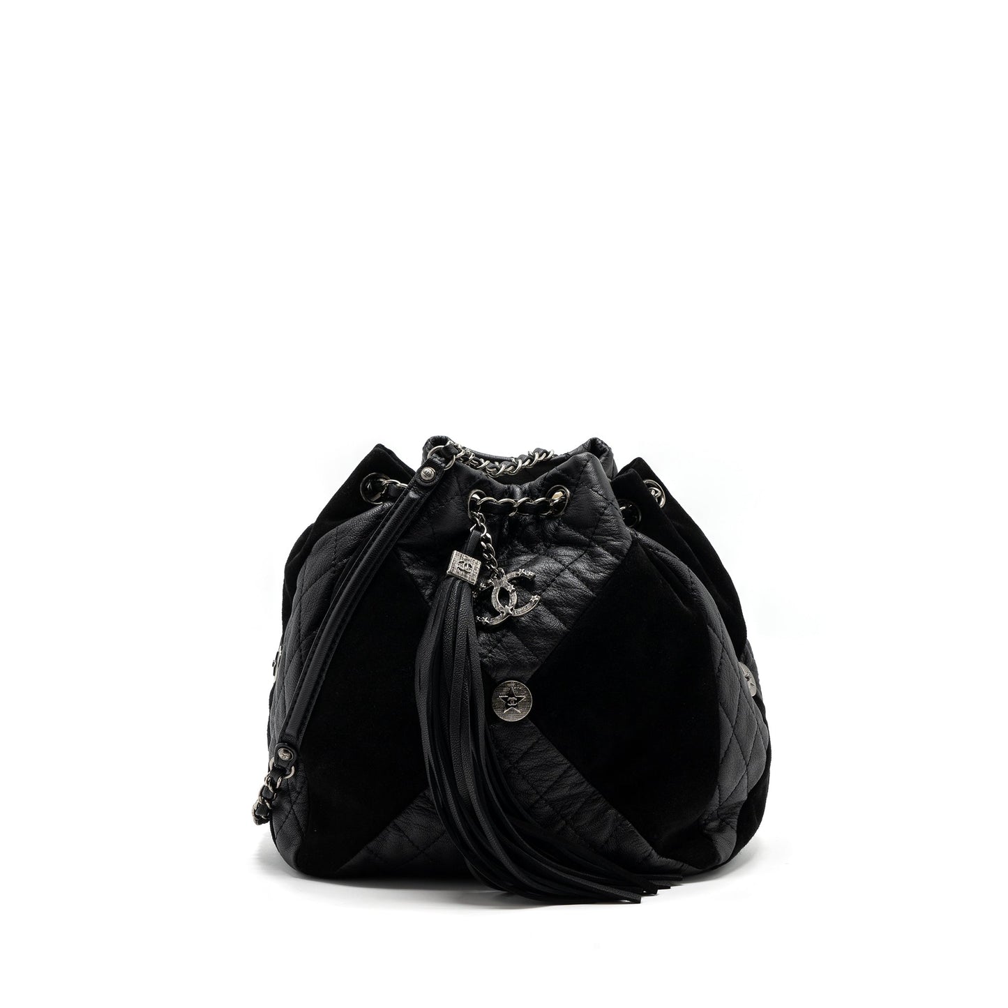 Chanel Bucket Bag Goatskin/Sue Calfskin Black