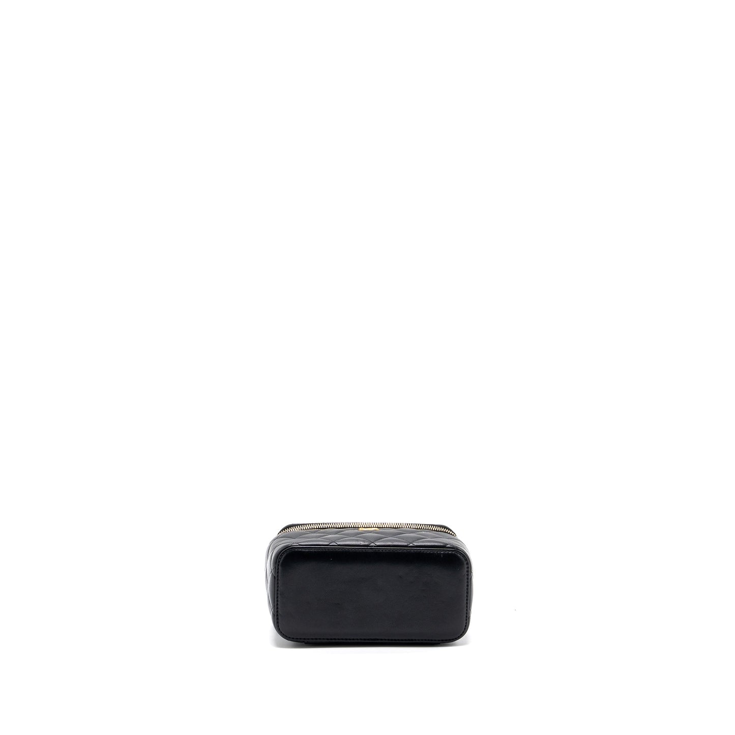 Chanel Pearl Crush Long Vanity Case Lambskin Black
