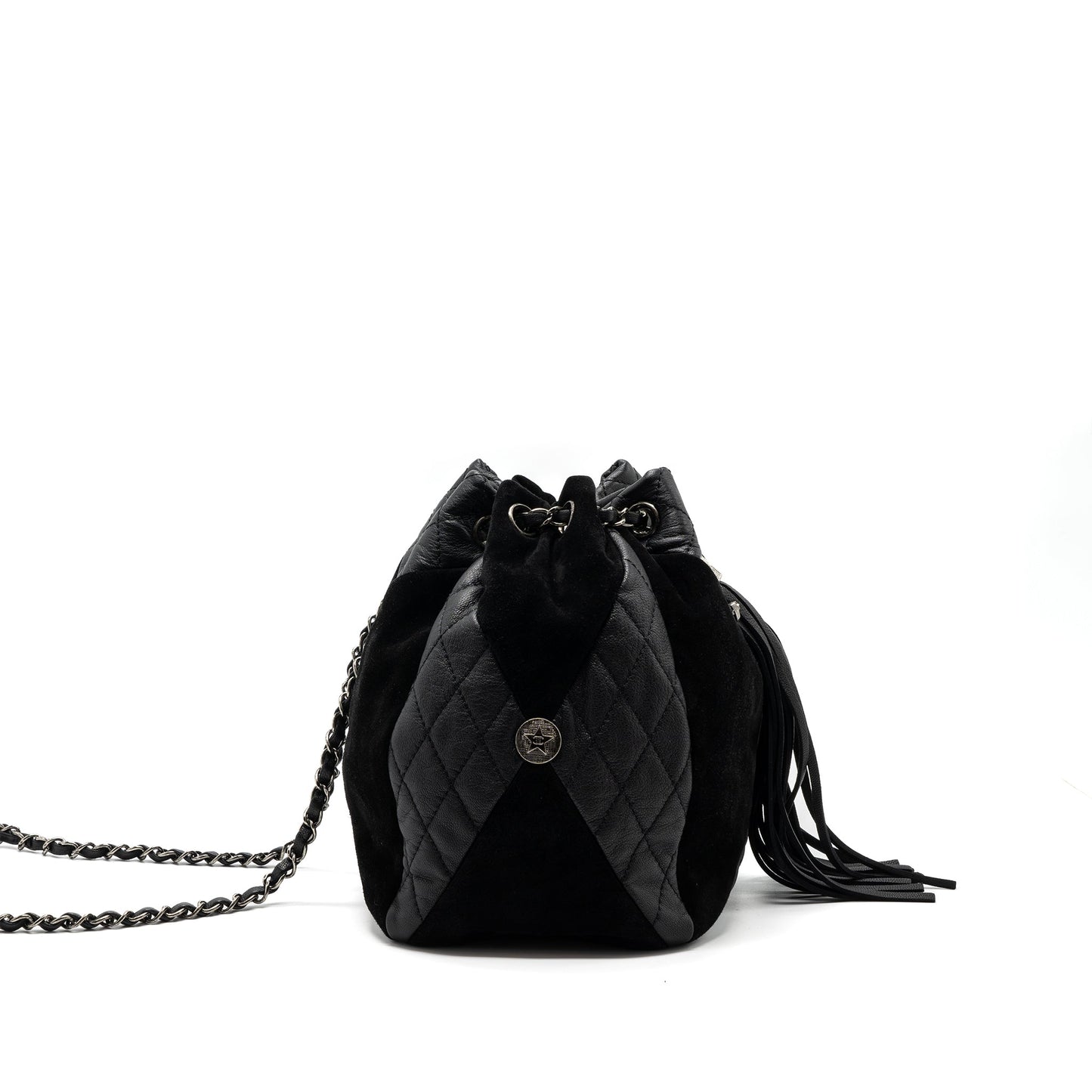Chanel Bucket Bag Goatskin/Sue Calfskin Black
