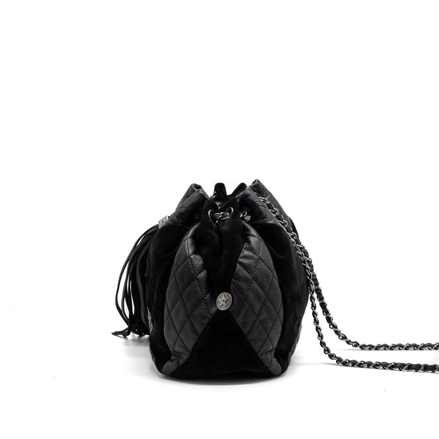 Chanel Bucket Bag Goatskin/Sue Calfskin Black