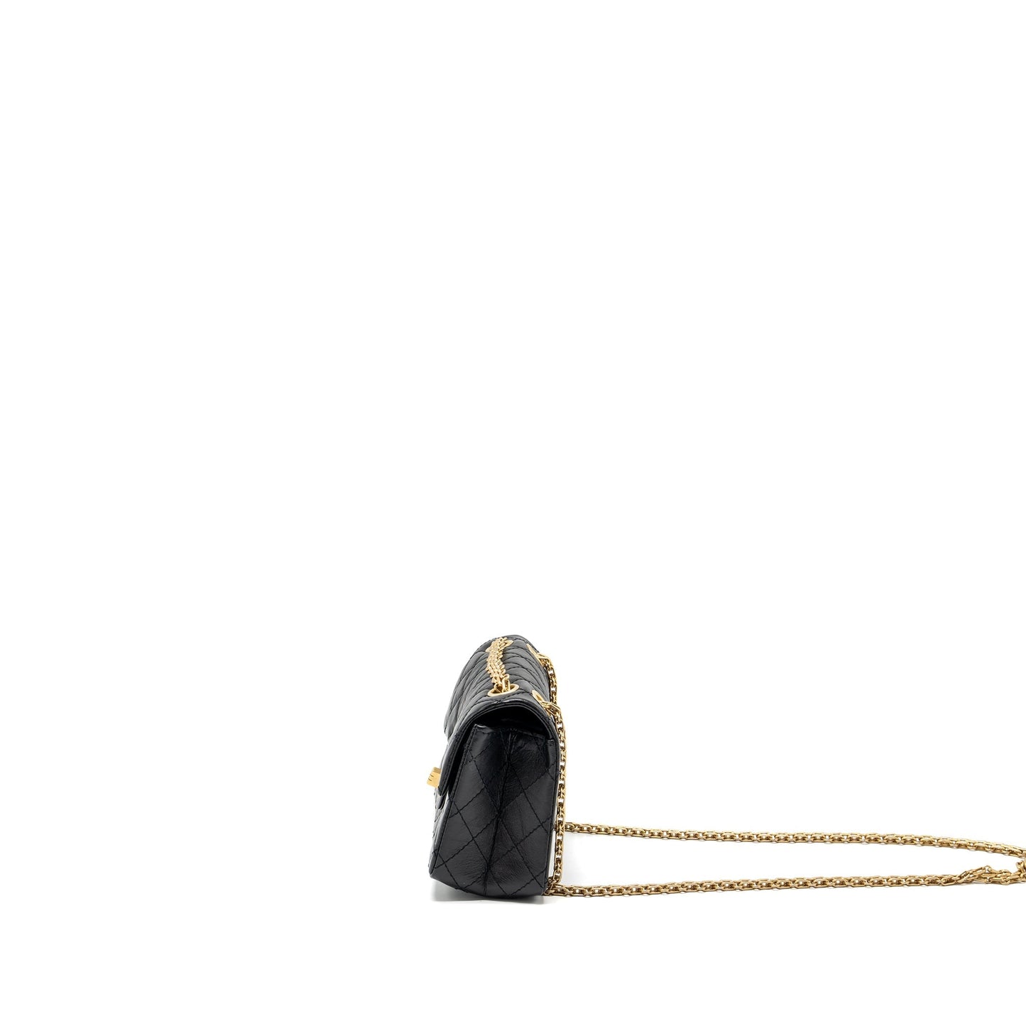 Chanel Mini 2.55 Reissue Aged Calfskin Black  (Microchip)