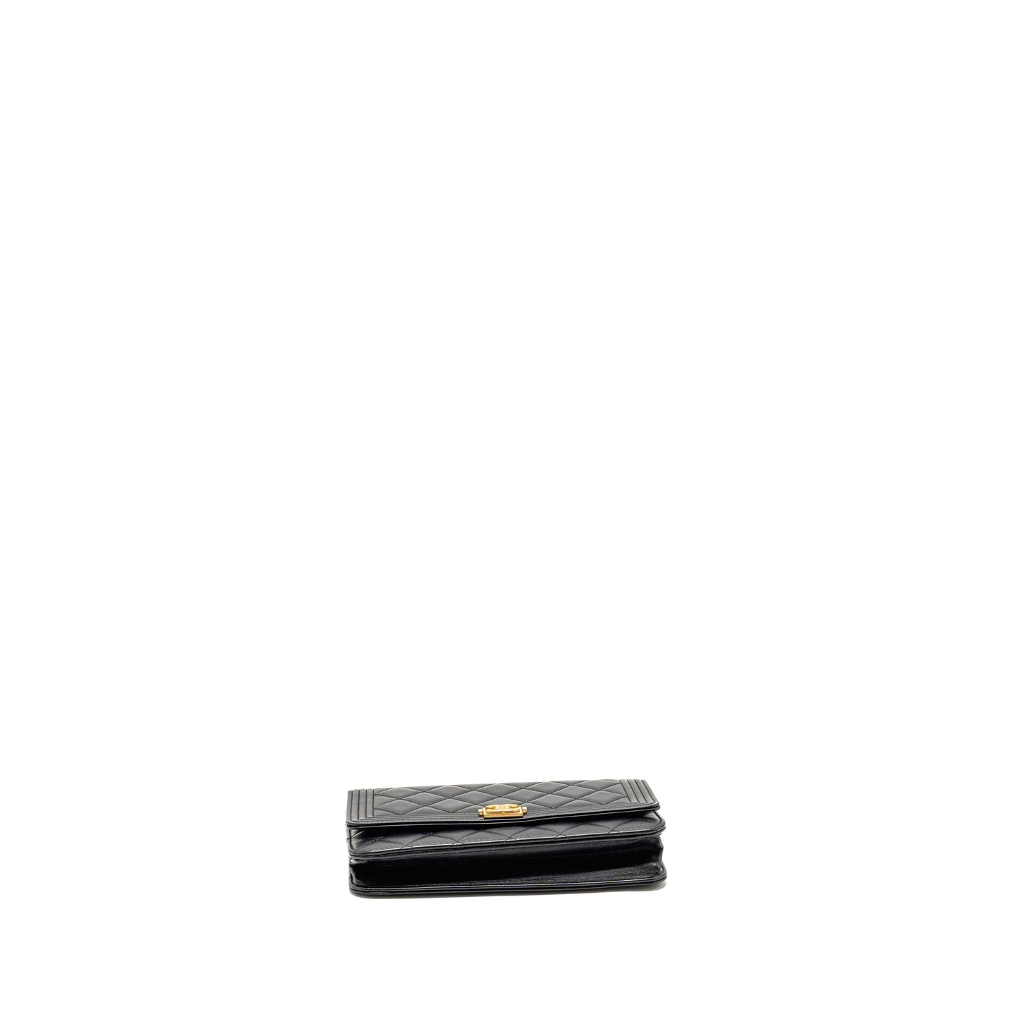 Chanel Boy Wallet on Chain Lambskin Black