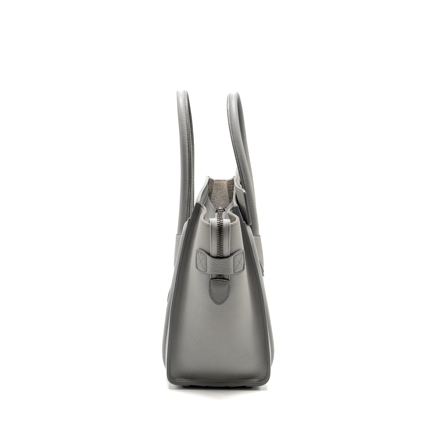 Celine Micro Luggage Purse Calfskin Light Grey