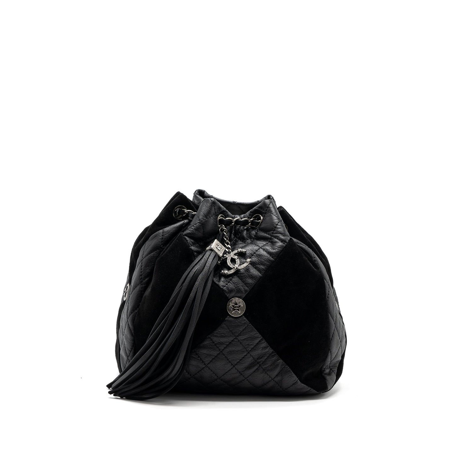 Chanel Bucket Bag Goatskin/Sue Calfskin Black