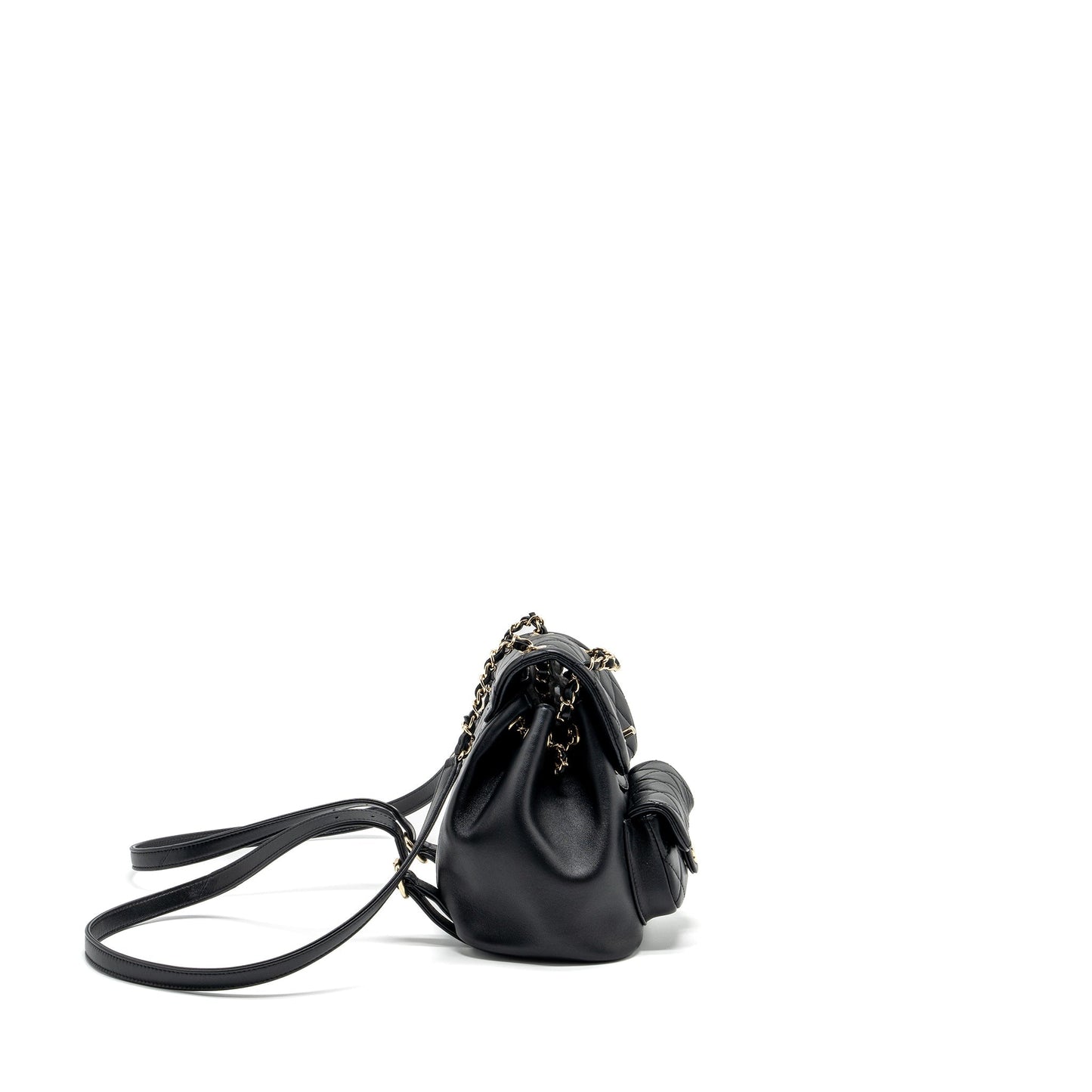Chanel mini Duma backpack Lambskin black L (microchip)