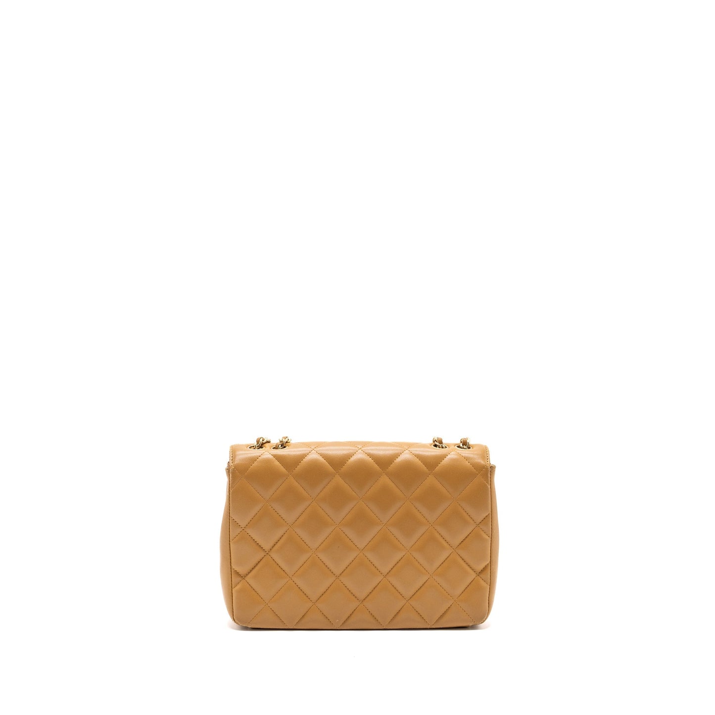 Chanel Quilted Flap Bag Lambskin Beige