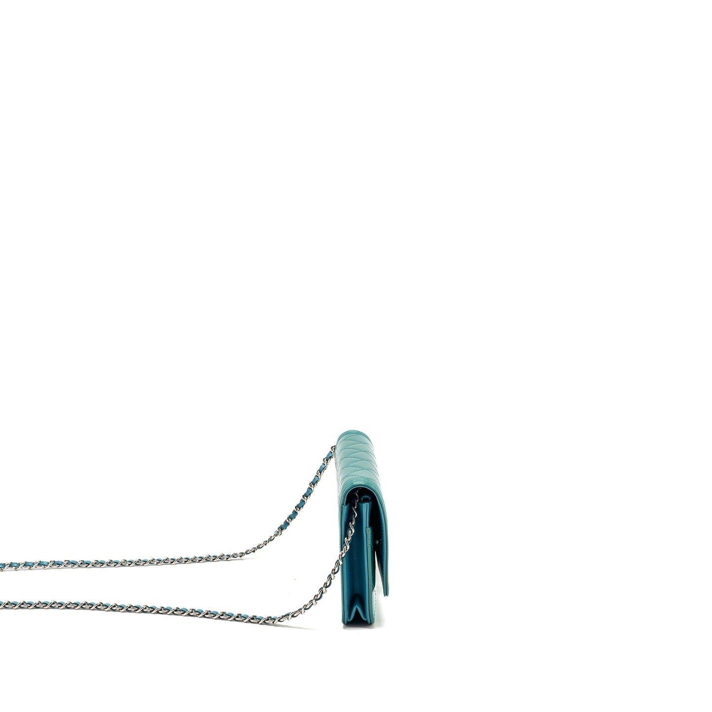 Chanel Boy Wallet on Chain Patent Green