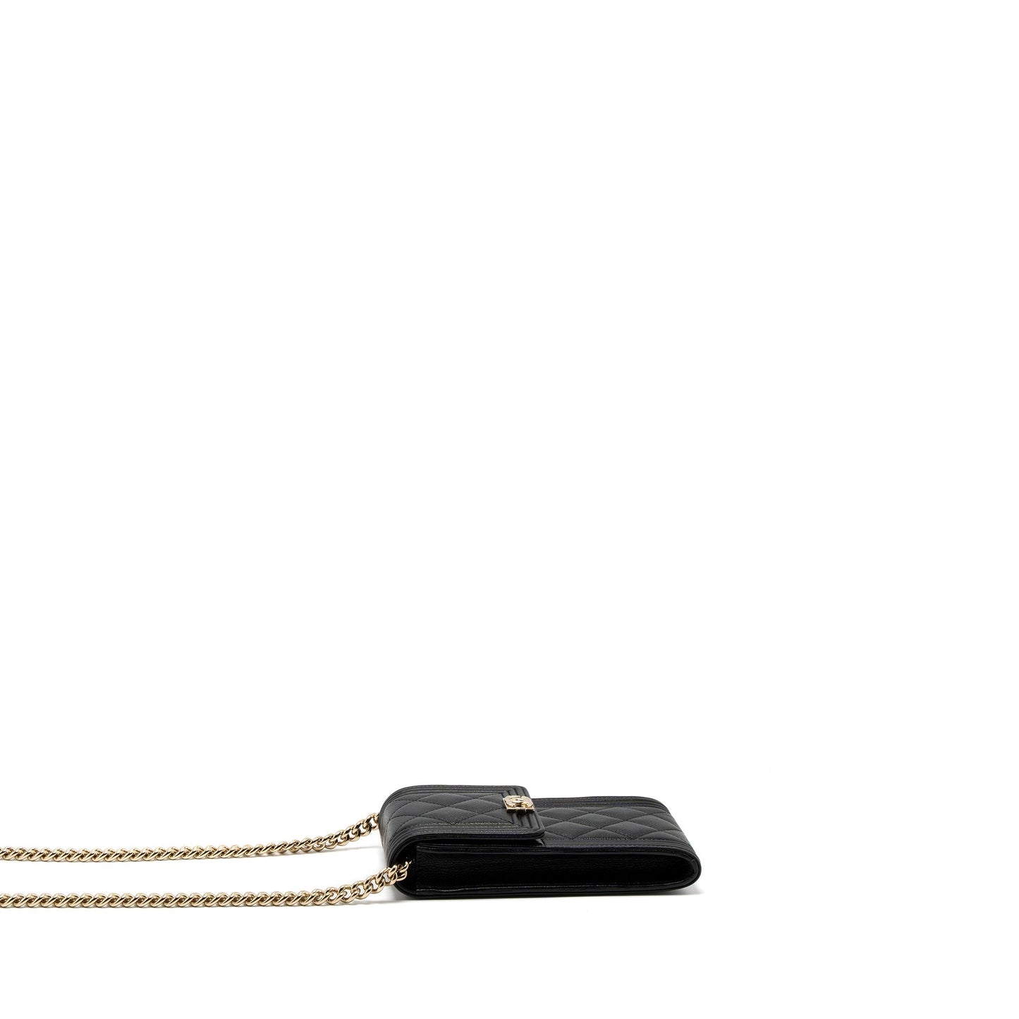 Chanel Vertical Phone Pouch Caviar Black L
