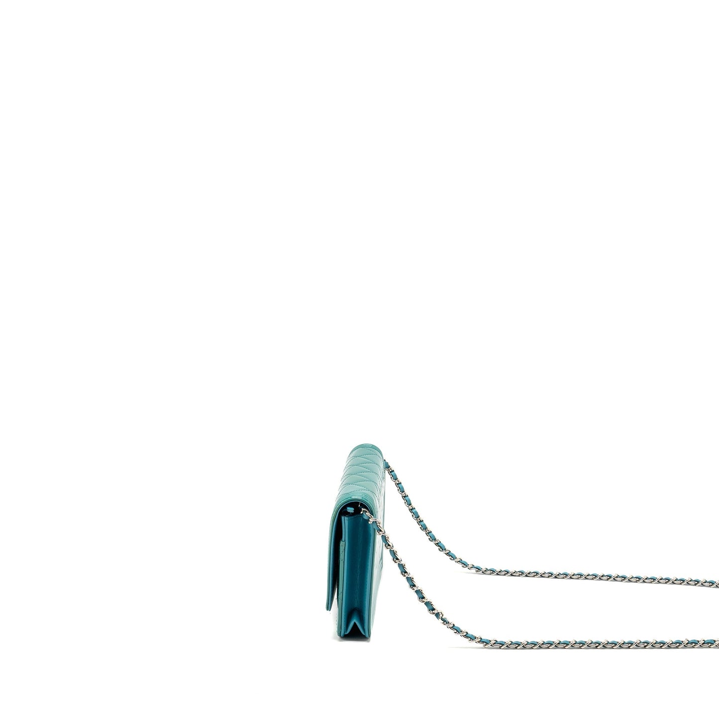 Chanel Boy Wallet on Chain Patent Green