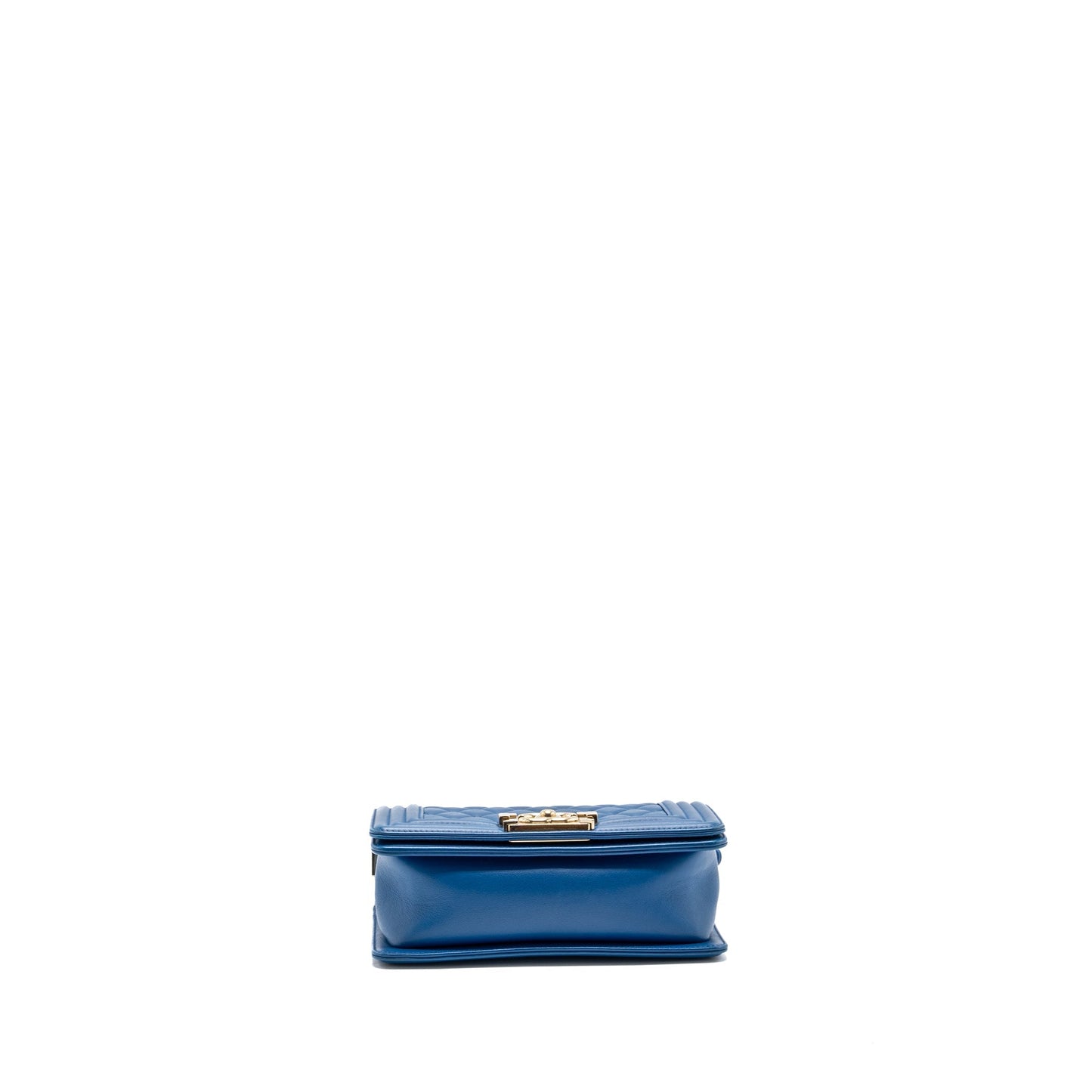 Chanel Small Boy Bag Calfskin Blue L