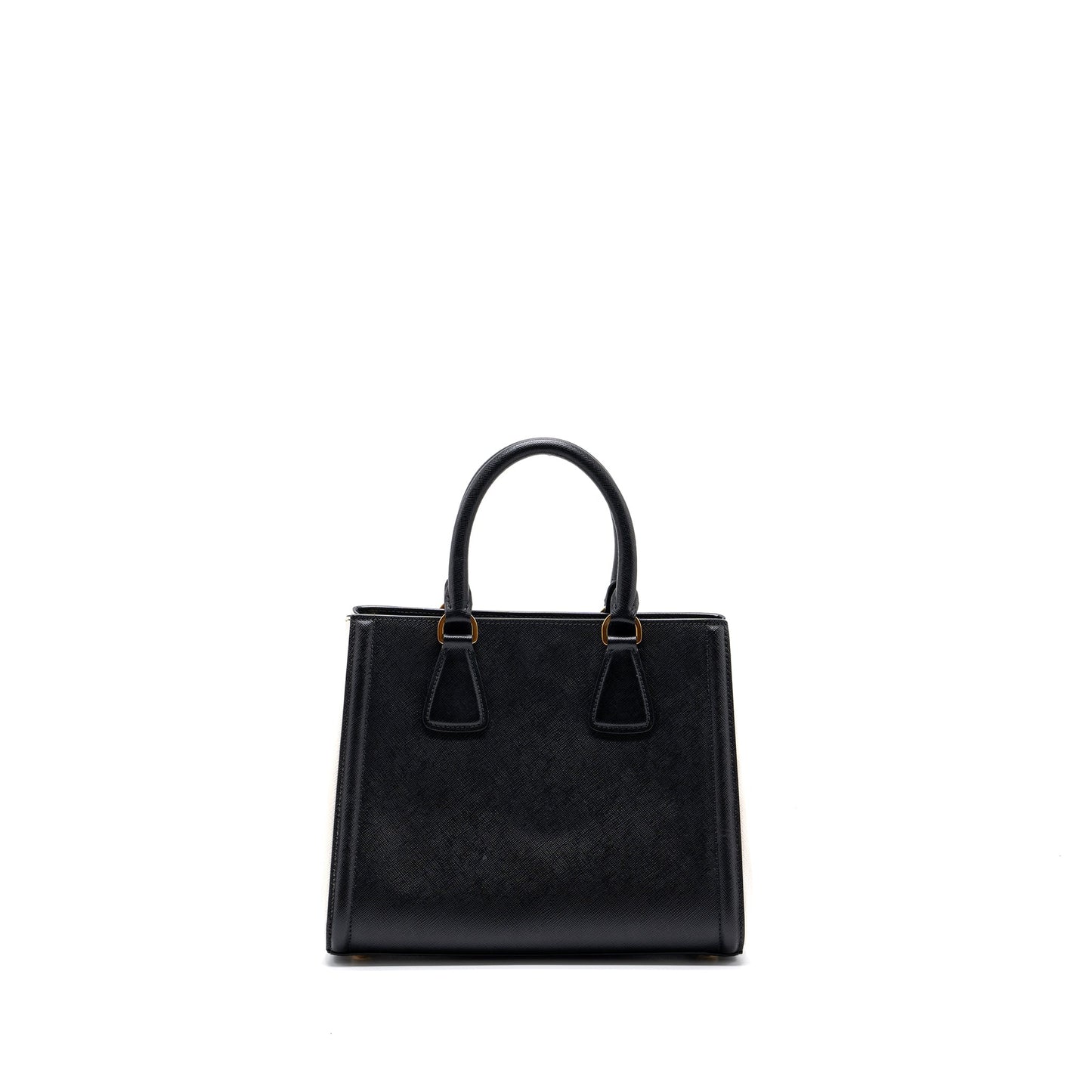 Prada tote Purse Saffiano calfskin black / white