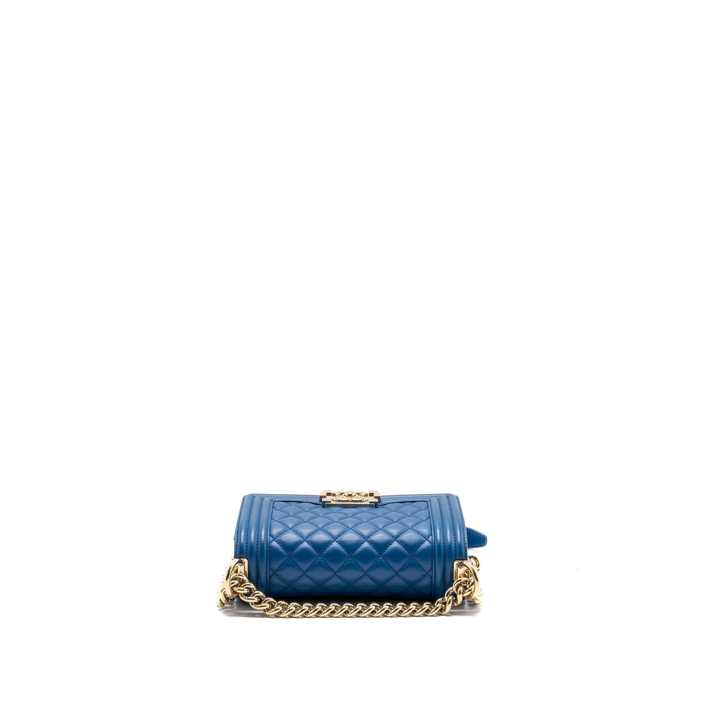 Chanel Small Boy Bag Calfskin Blue L