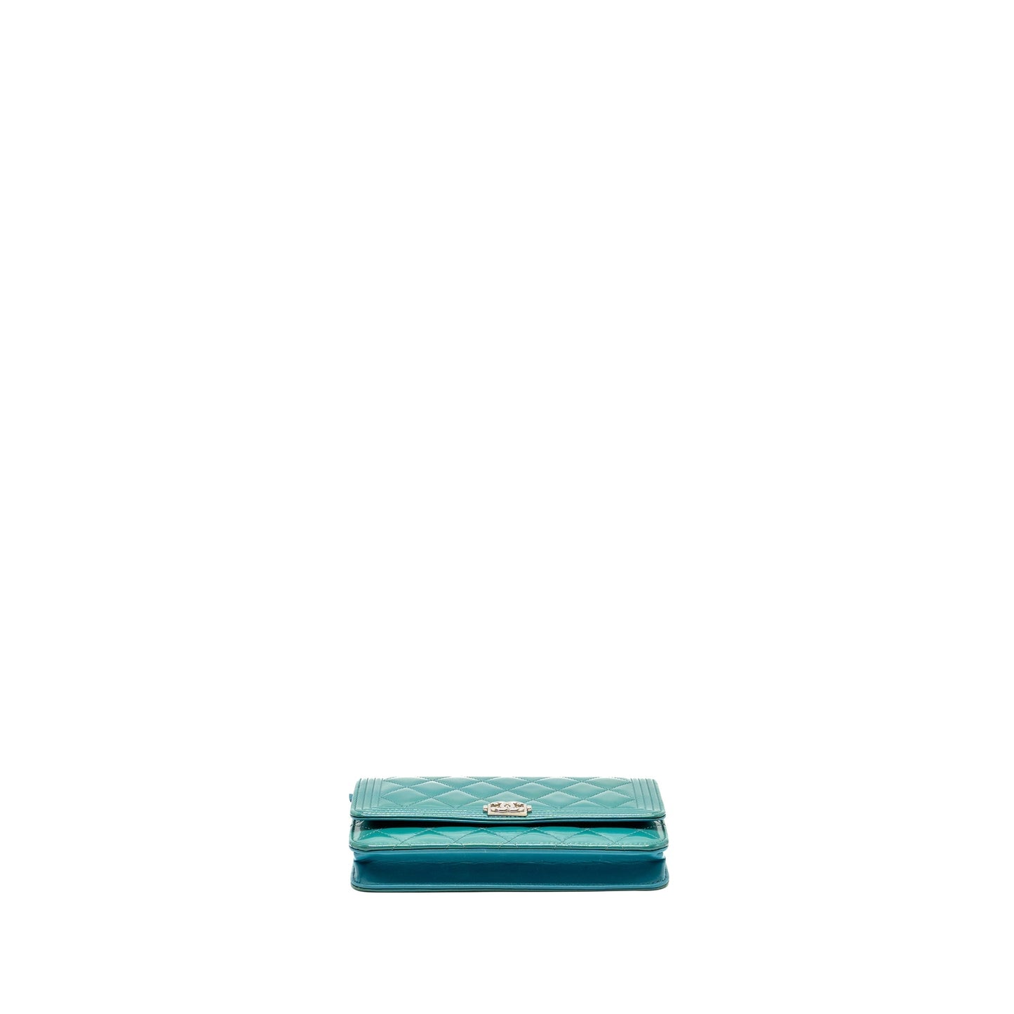 Chanel Boy Wallet on Chain Patent Green