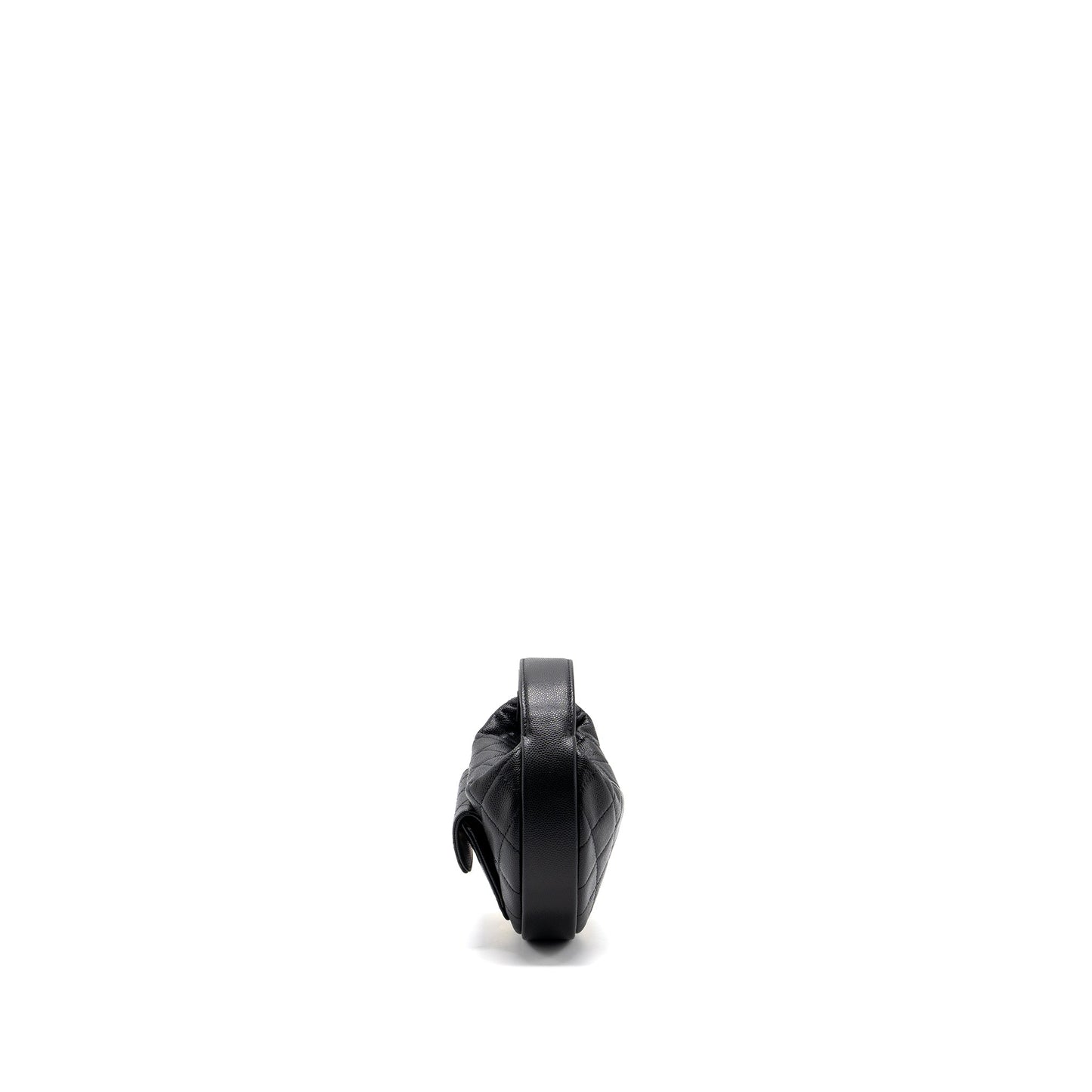 Chanel 23B round clutch caviar black  (microchip)