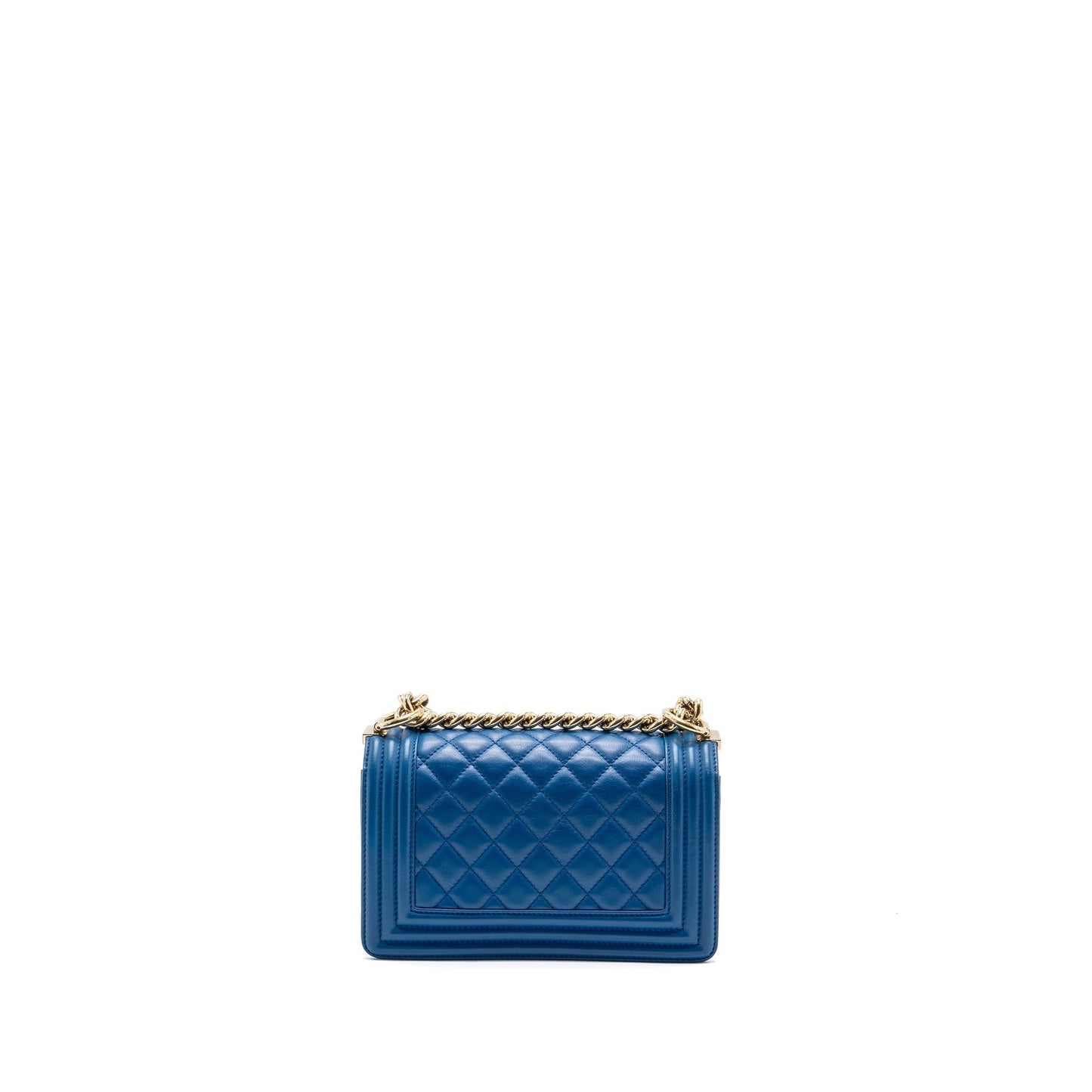 Chanel Small Boy Bag Calfskin Blue L
