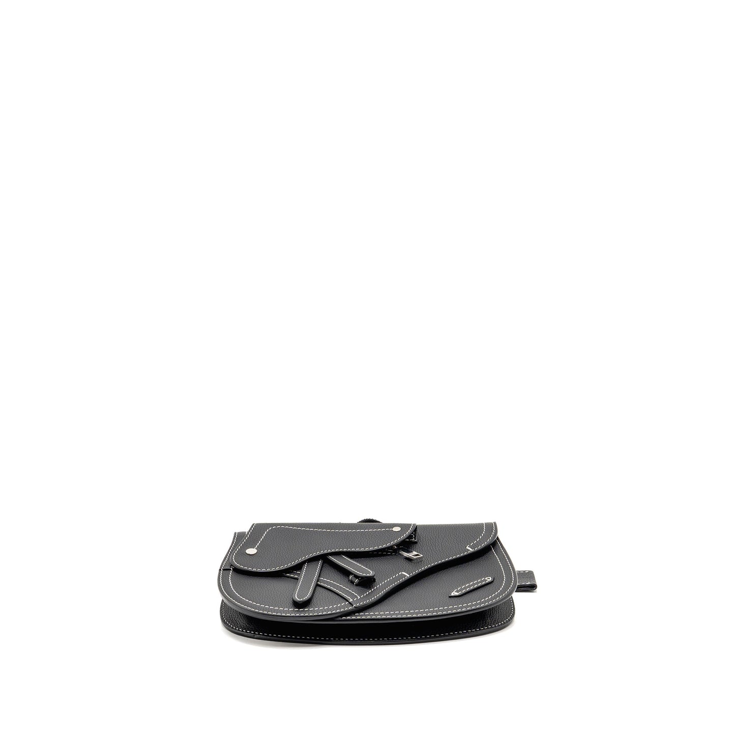 Dior x Kaws Pouch Saddle Purse Leather Black