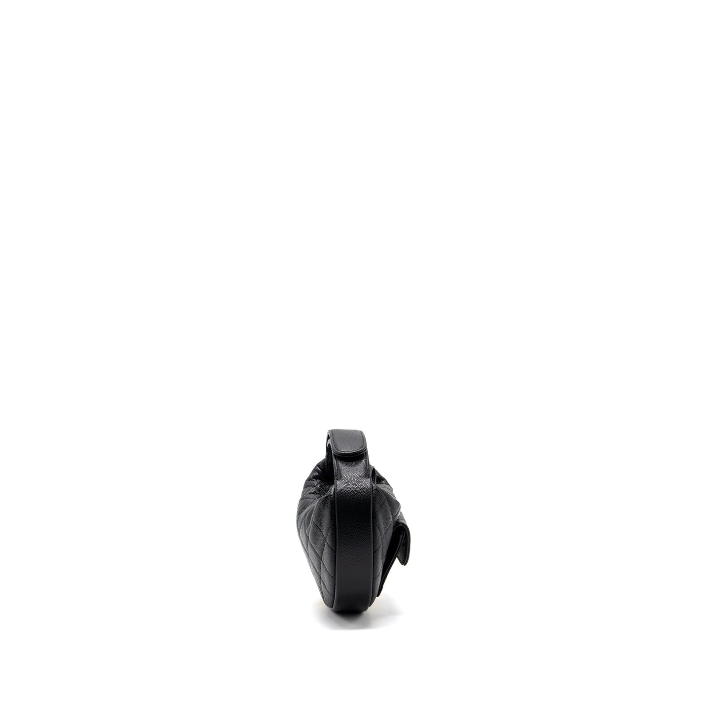 Chanel 23B round clutch caviar black  (microchip)