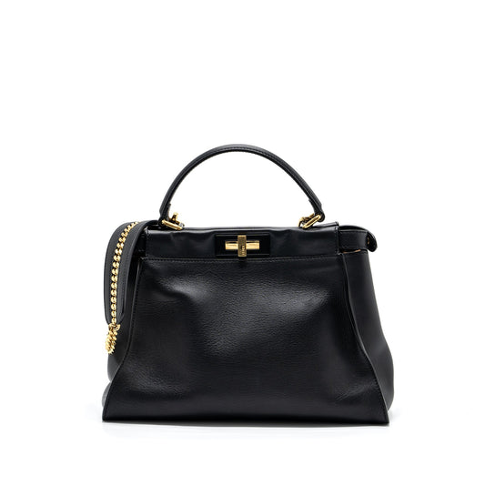 Fendi Medium Peekaboo Purse leather Black