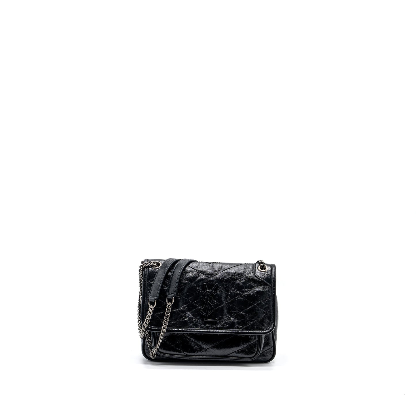 Saint Laurent/ Niki Baby Purse vintage Calfskin Black ruthenium hardware