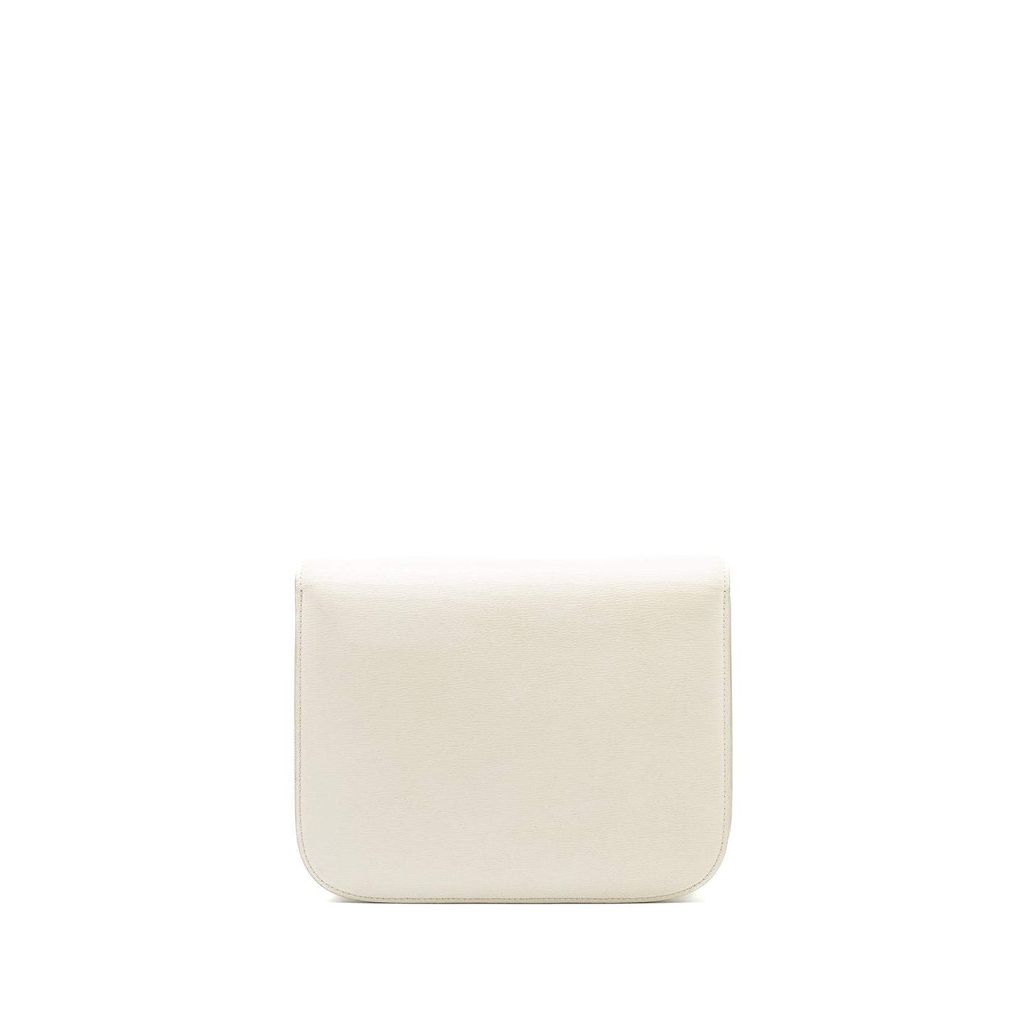 Celine Medium Classic Box Purse Calfskin White