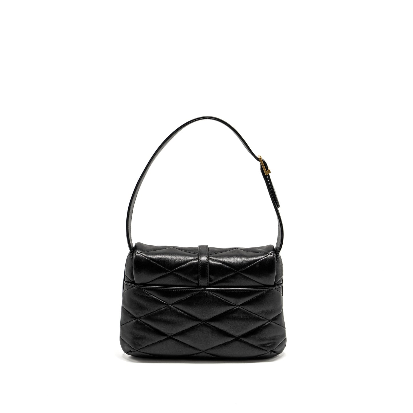 Saint Laurent/ 57 Quilted Hobo Mini Purse Lambskin Black Multicolour Hardware