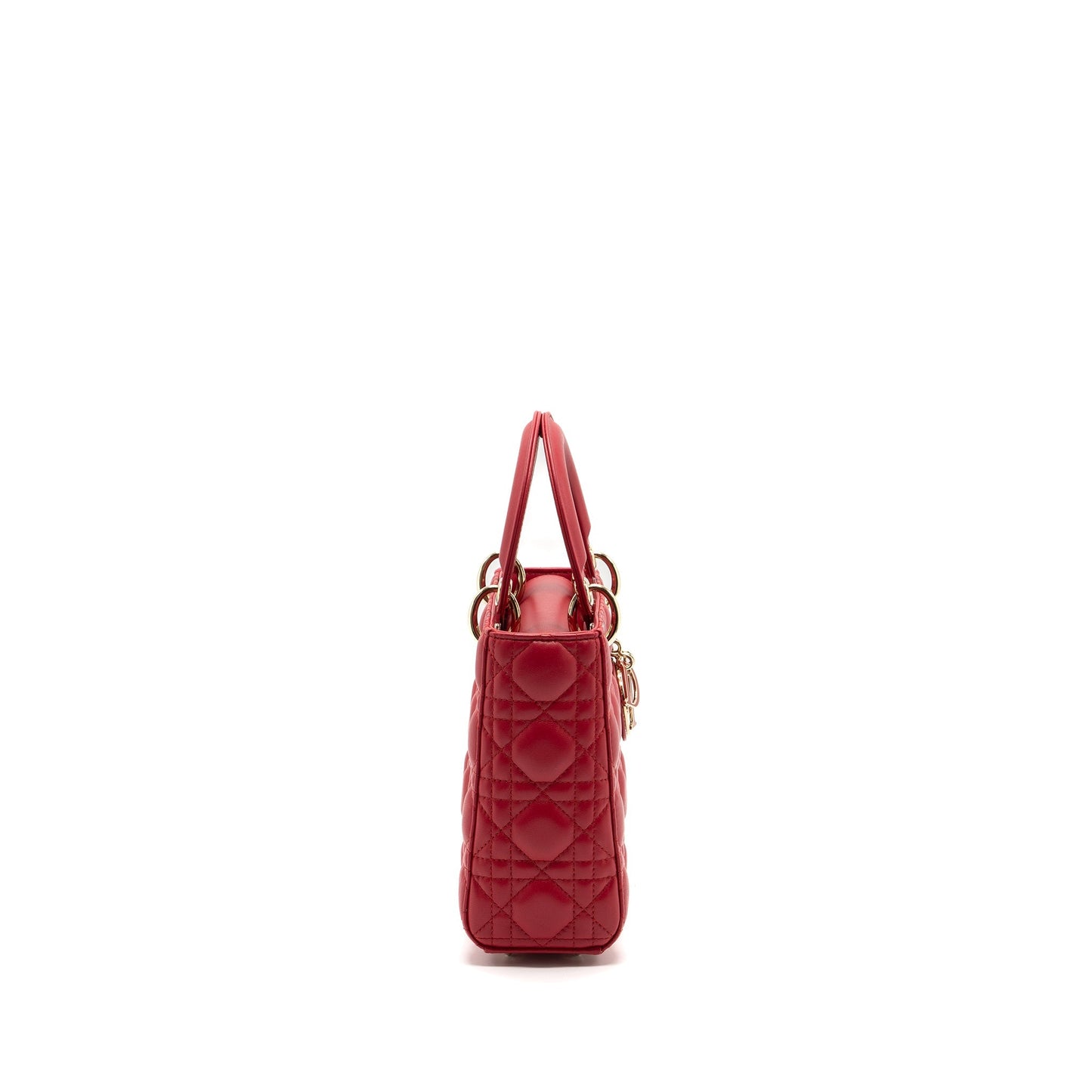 Dior Small Lady Dior Lambskin Red