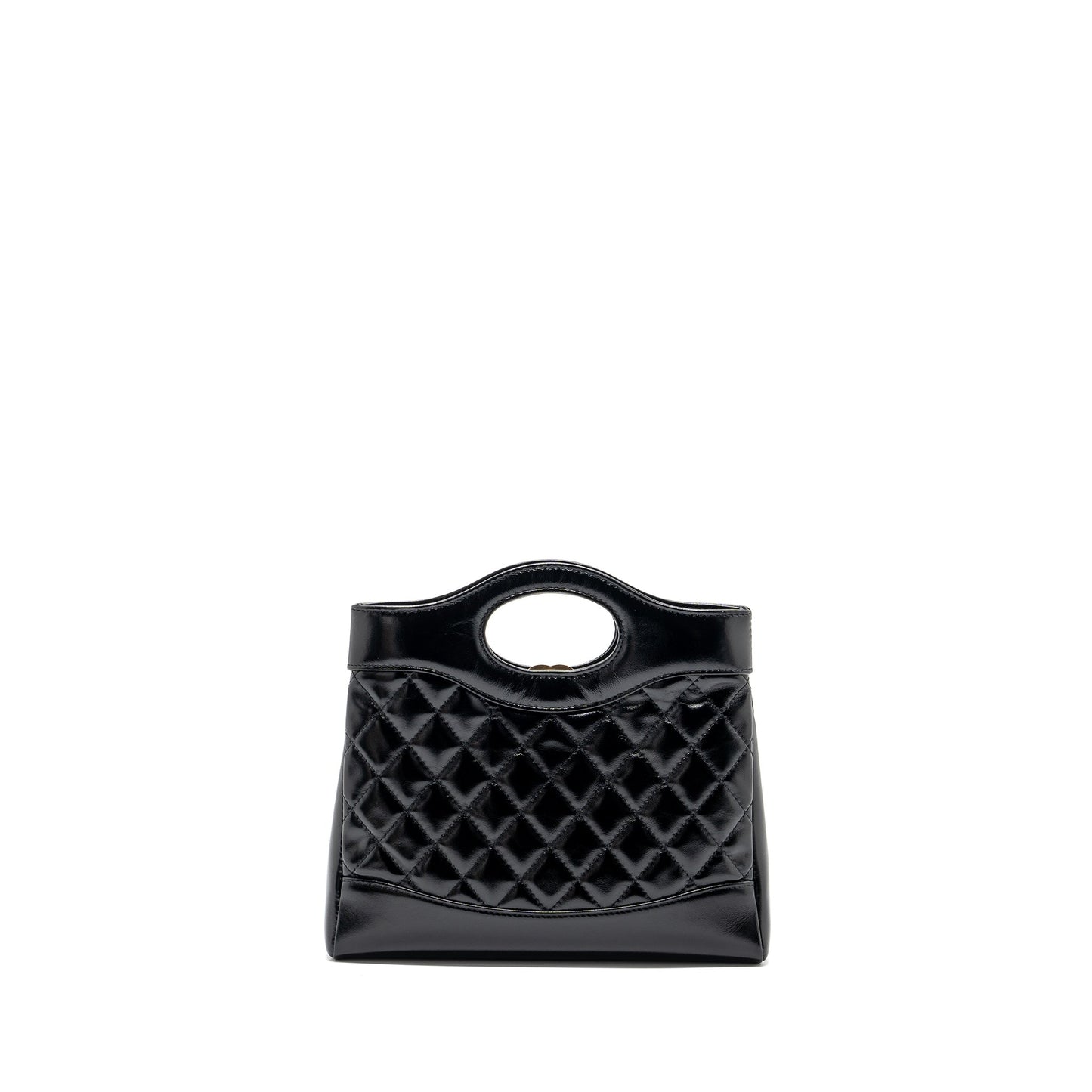 Chanel 24c Mini 31 Bag Shiny Calfskin Black L(Microchip)