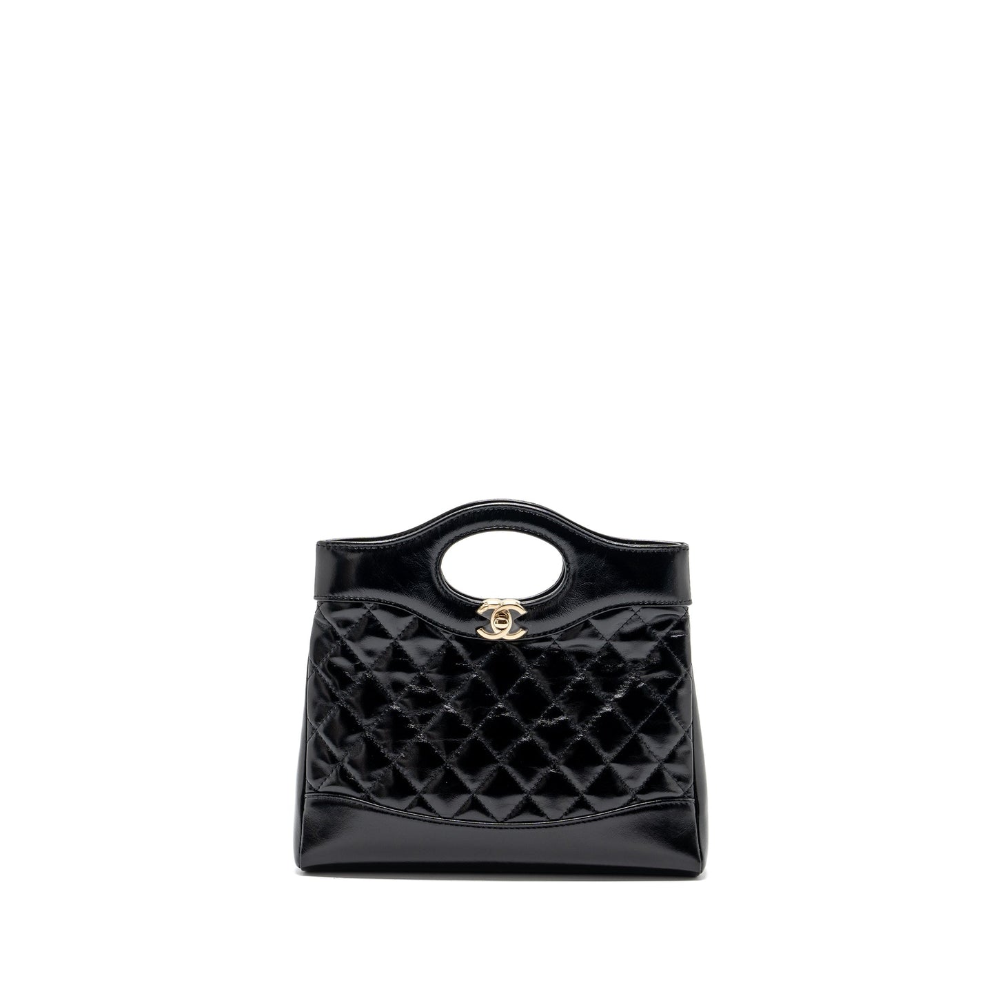 Chanel 24c Mini 31 Bag Shiny Calfskin Black L(Microchip)