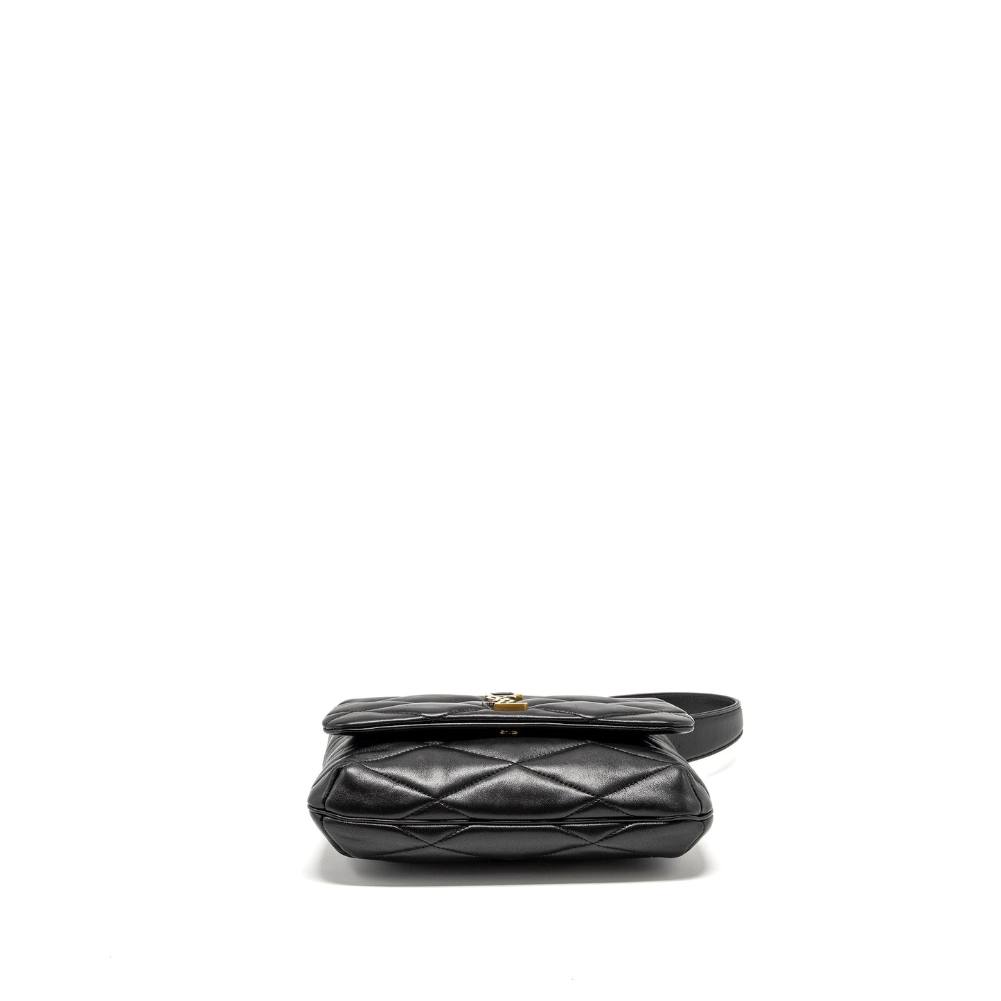 Saint Laurent/ 57 Quilted Hobo Mini Purse Lambskin Black Multicolour Hardware