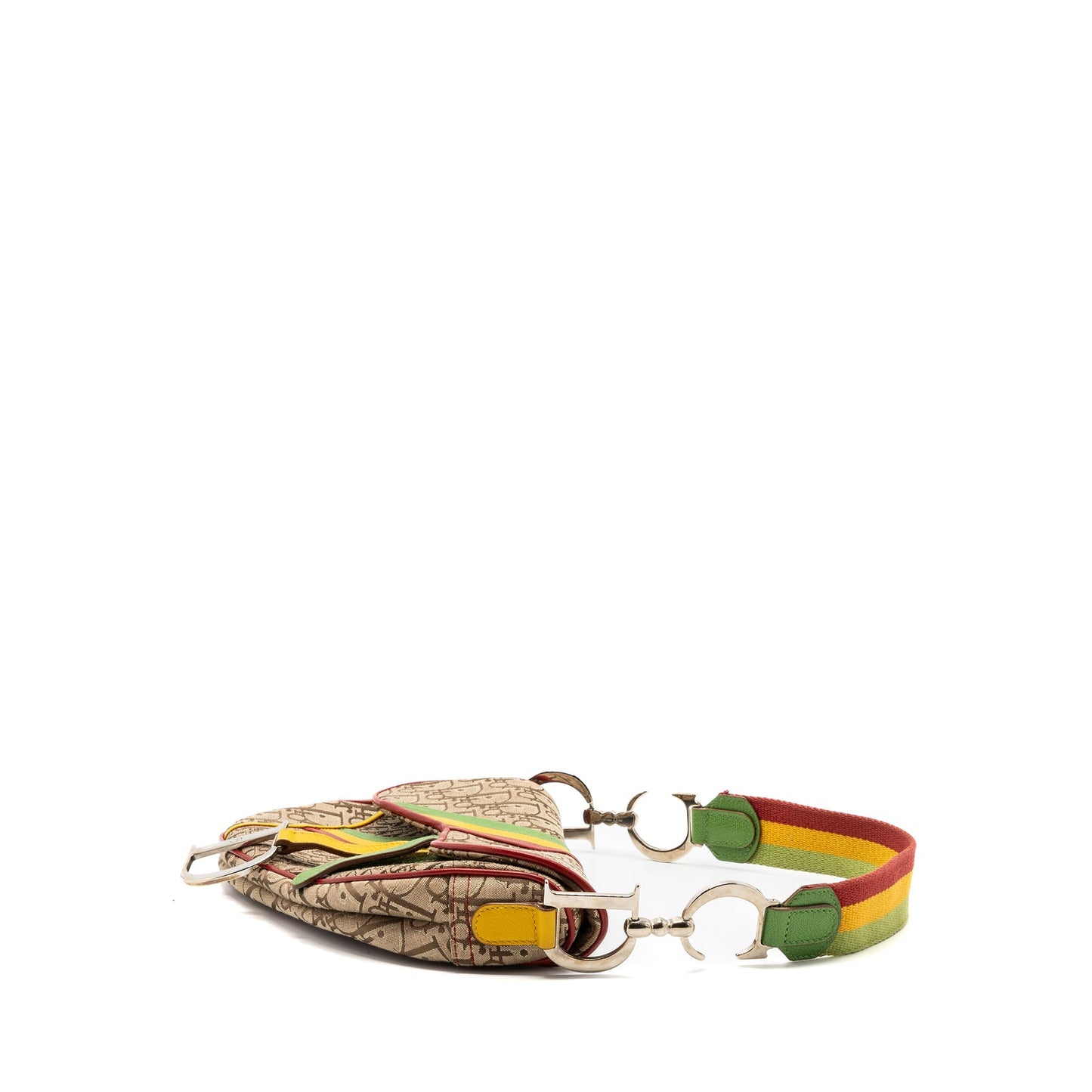 Dior Vintage Saddle Purse Canvas/ Leather Multicolour