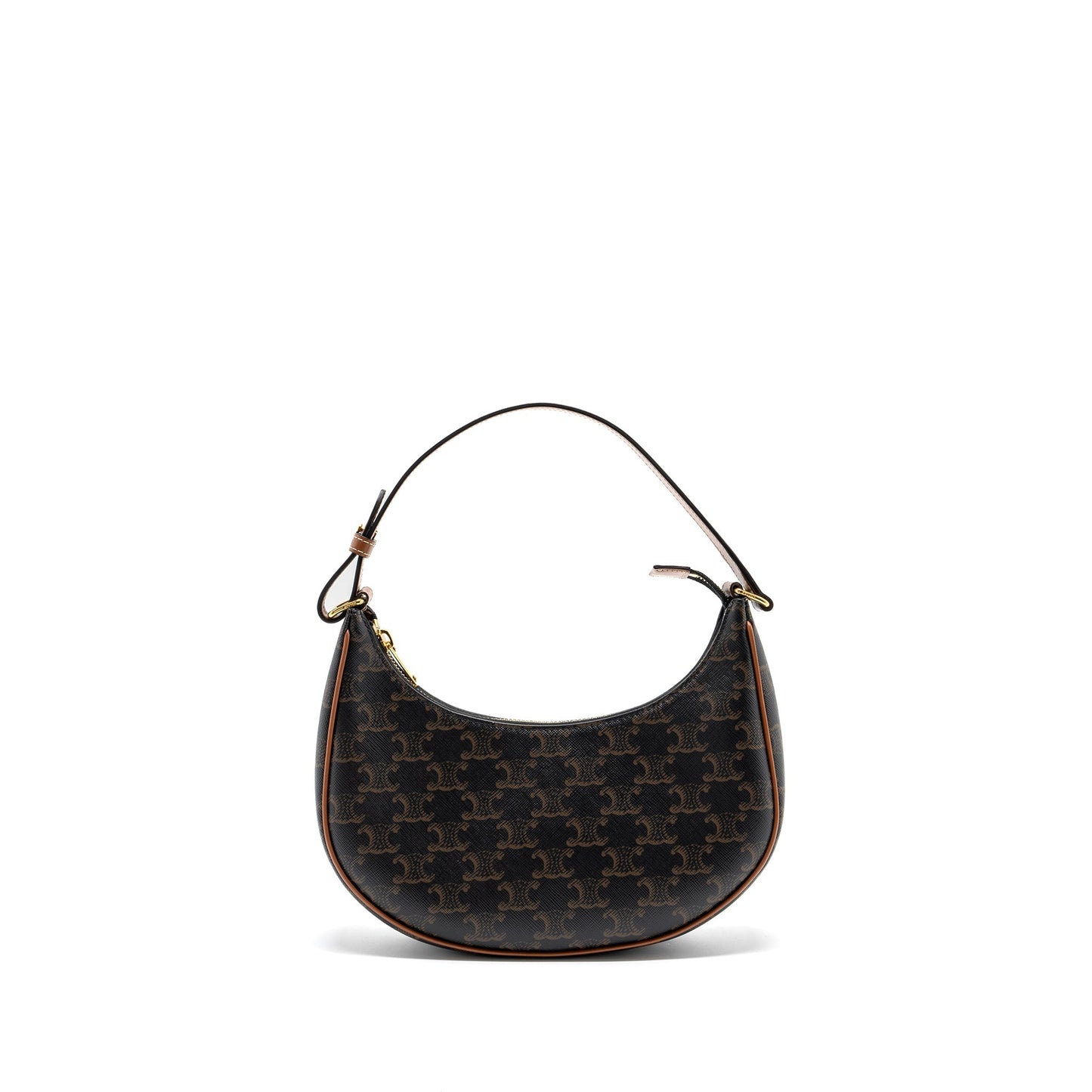Celine Ava Purse triomphe canvas / calfskin brown