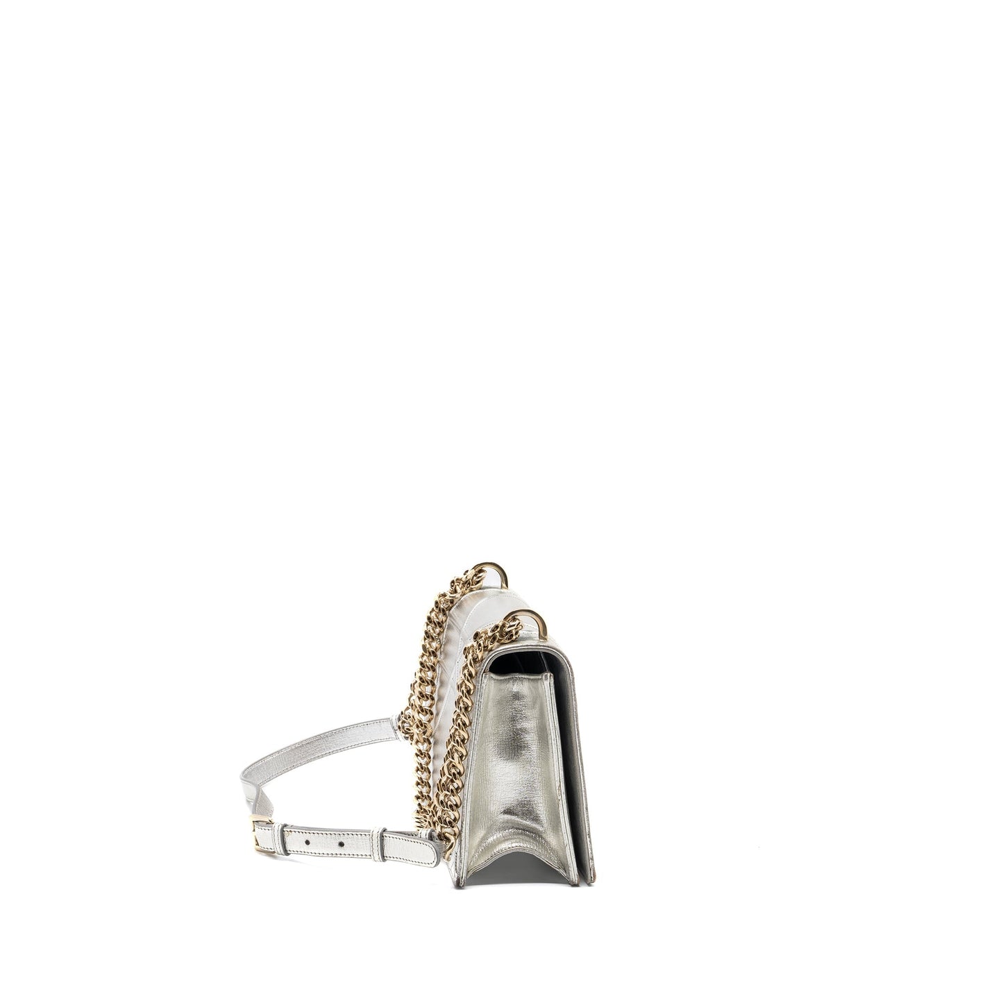 Dior Diorama Purse Goatskin Metallic Silver
