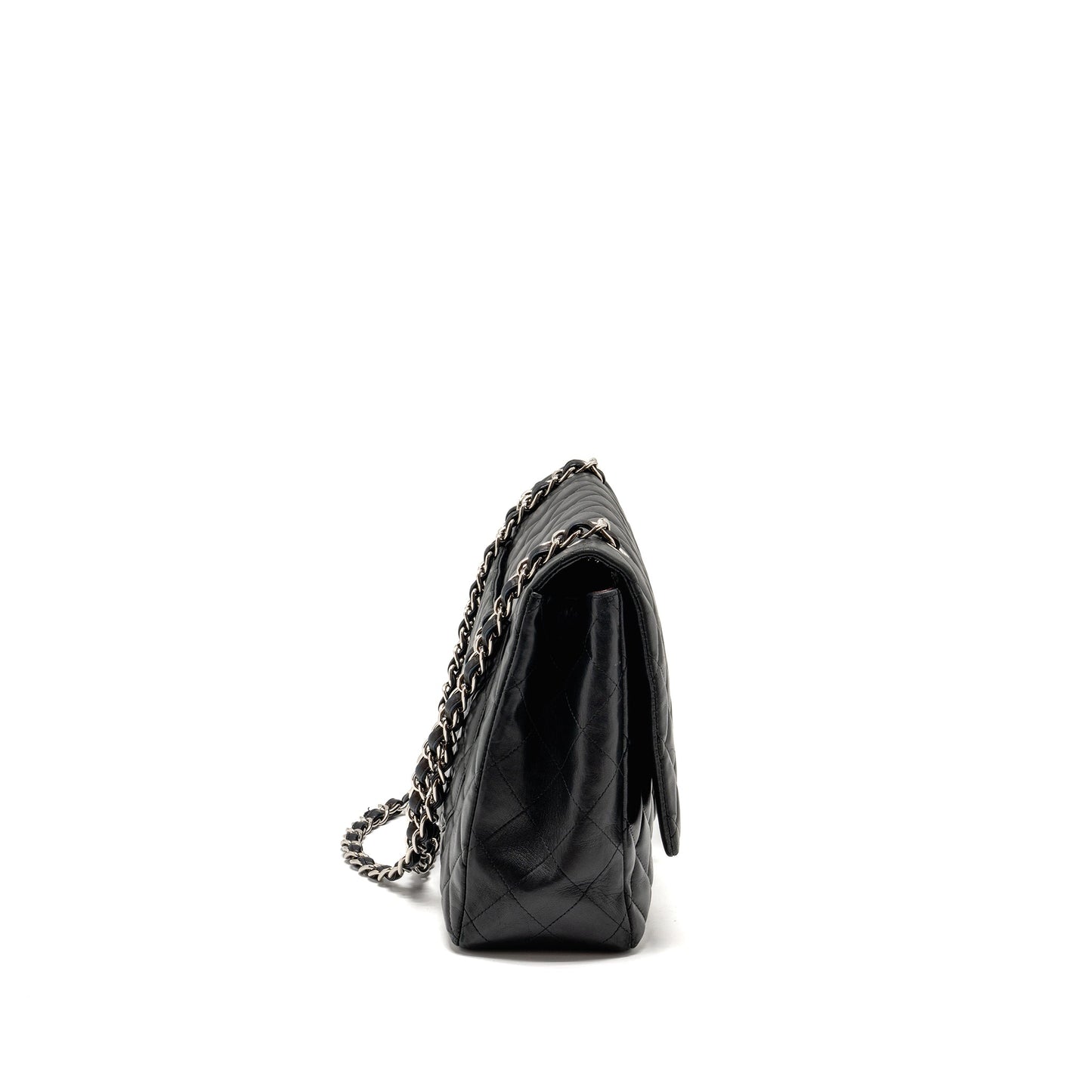 Chanel maxi classic single flap bag lambskin black