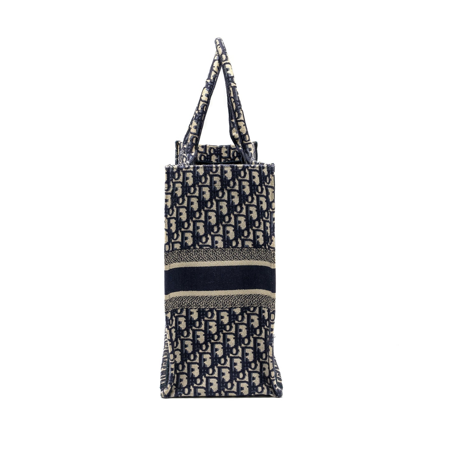 Dior Large Book tote blue oblique EMBROIDERY