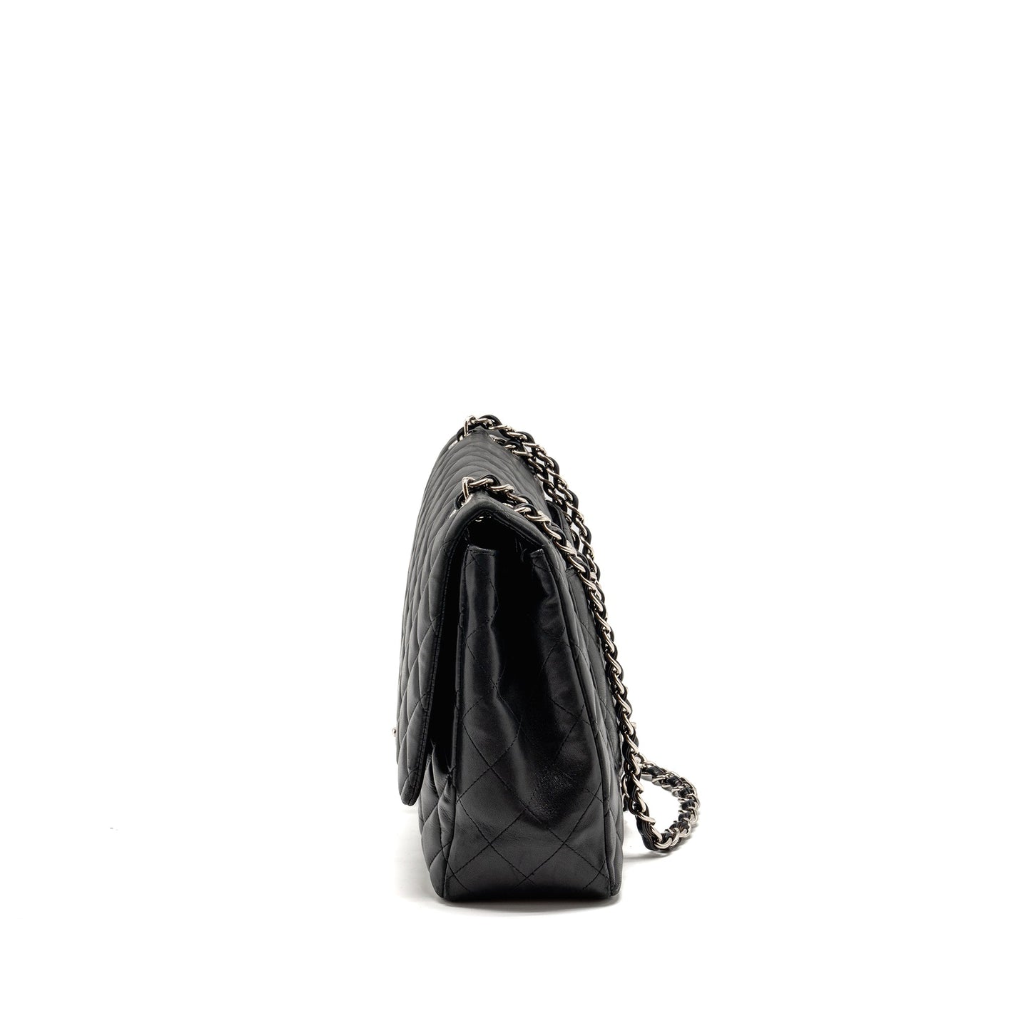 Chanel maxi classic single flap bag lambskin black
