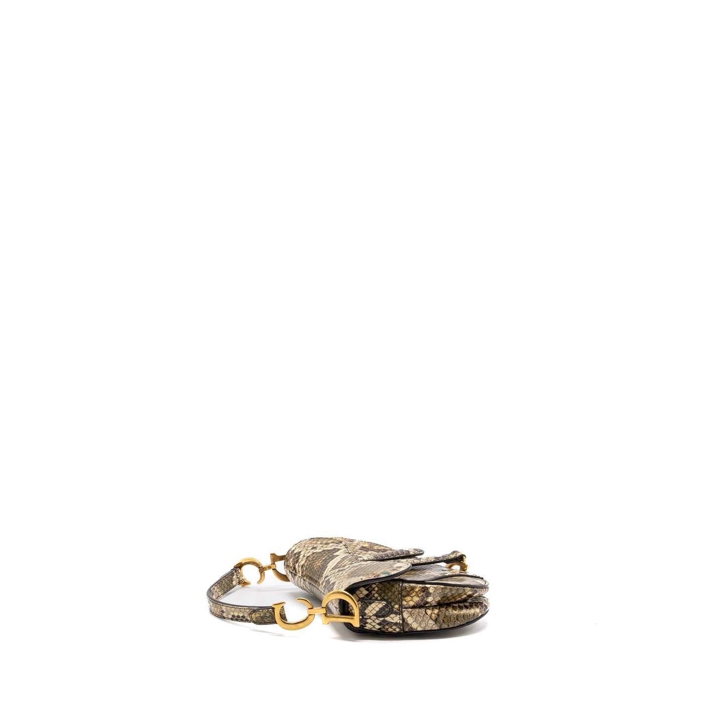 Dior Mini Saddle Purse Python Multicolour