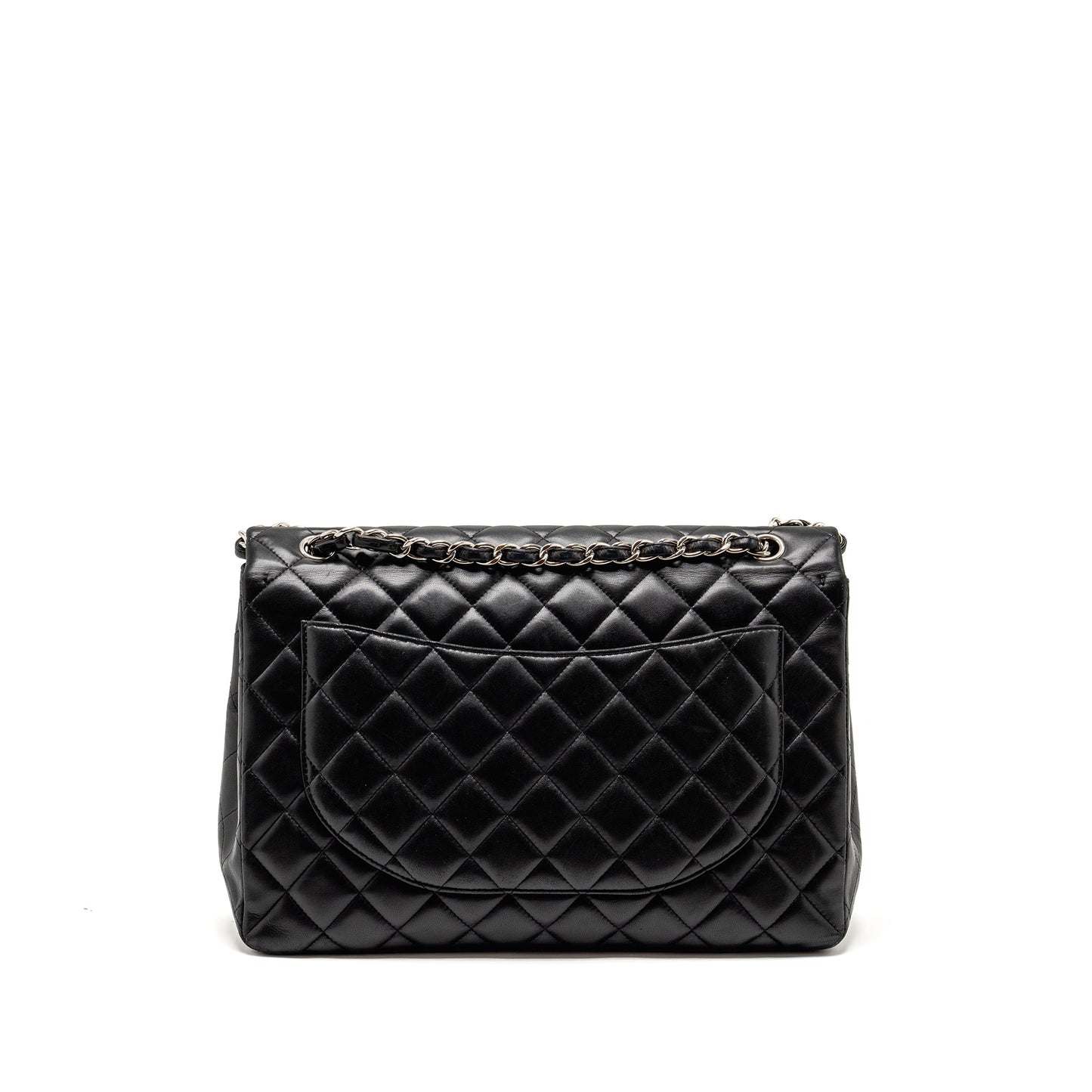 Chanel maxi classic single flap bag lambskin black