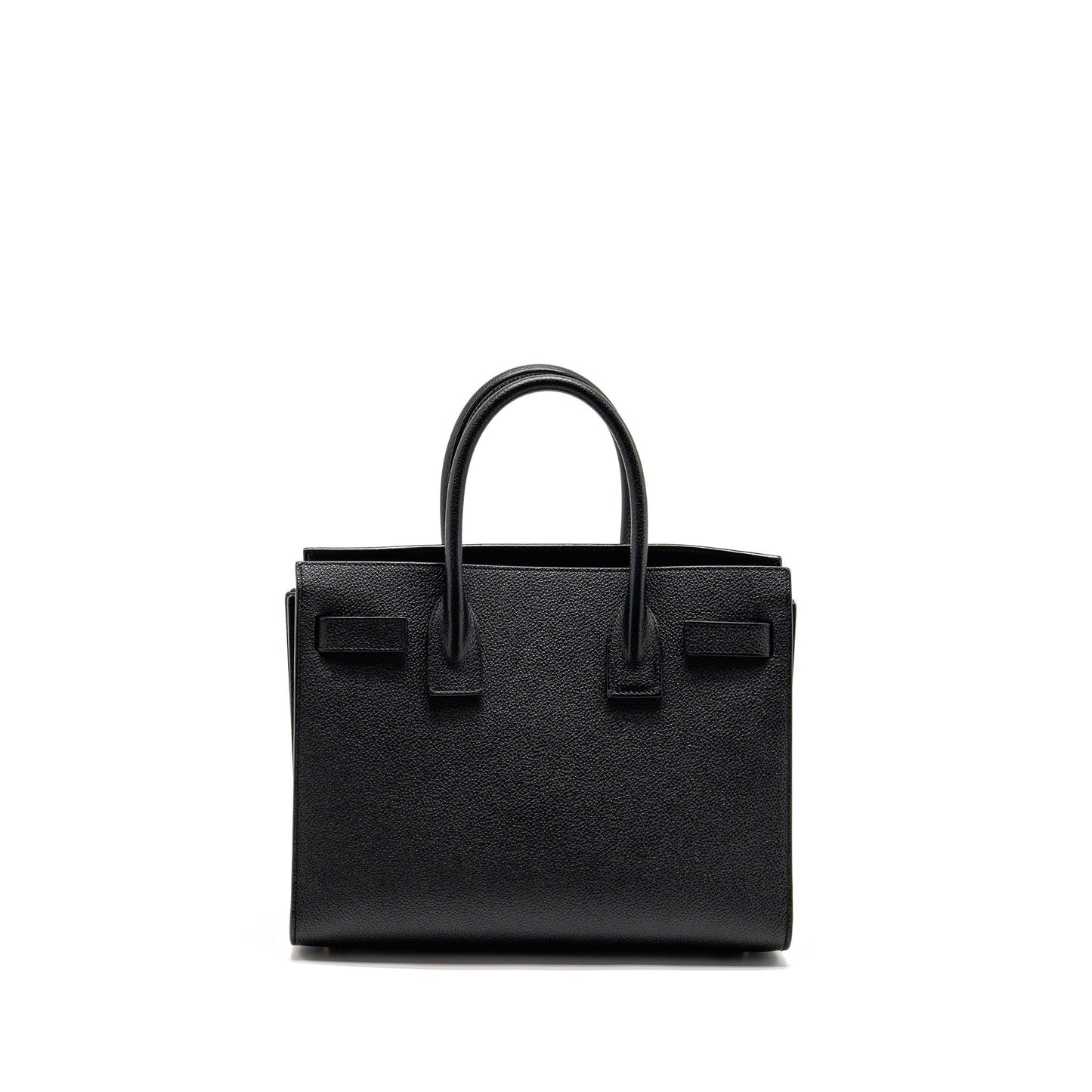 Saint Laurent sac de Grained Calfskin Black