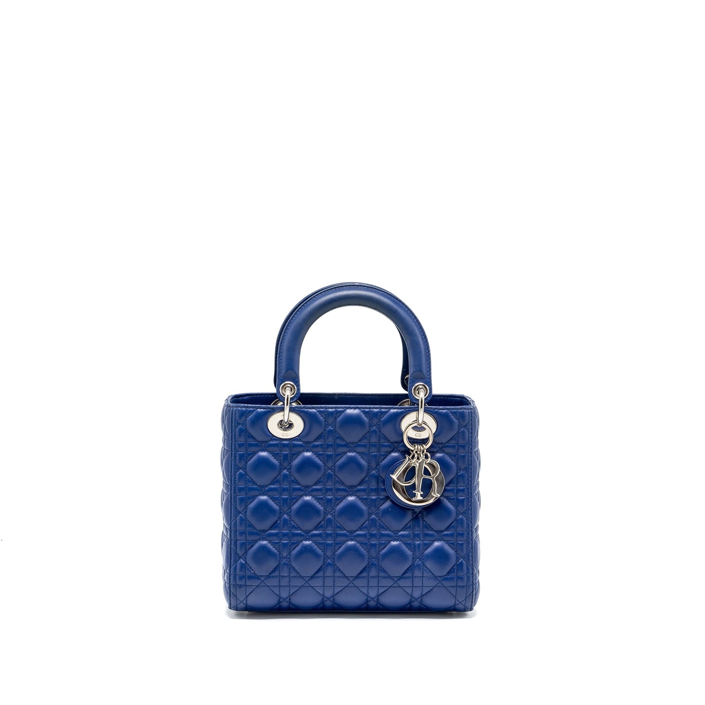 Medium Lady Dior Lambskin Blue