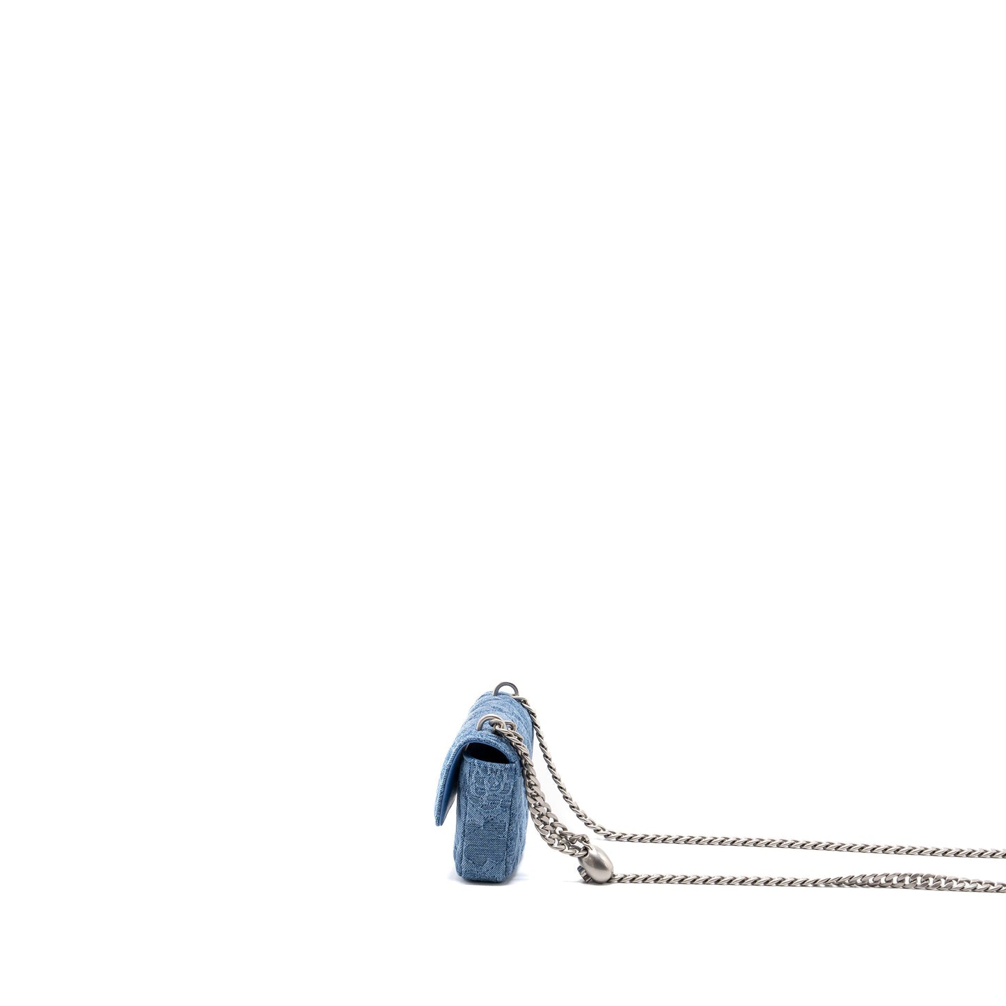 Chanel Coco Love Mini Clutch With Chain Denim Blue (Microchip)