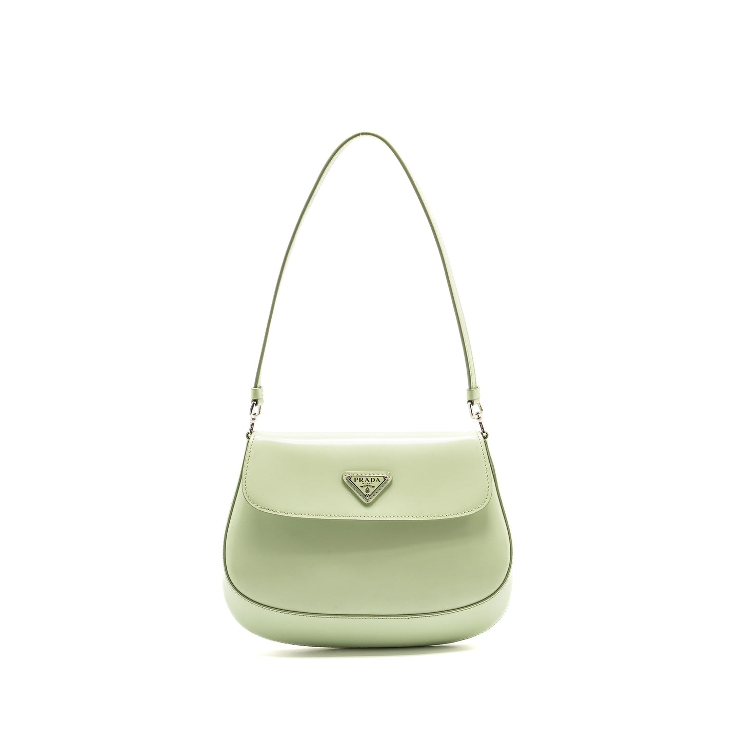 Prada Small Cleo Mini Purse Brushed Leather Light Green
