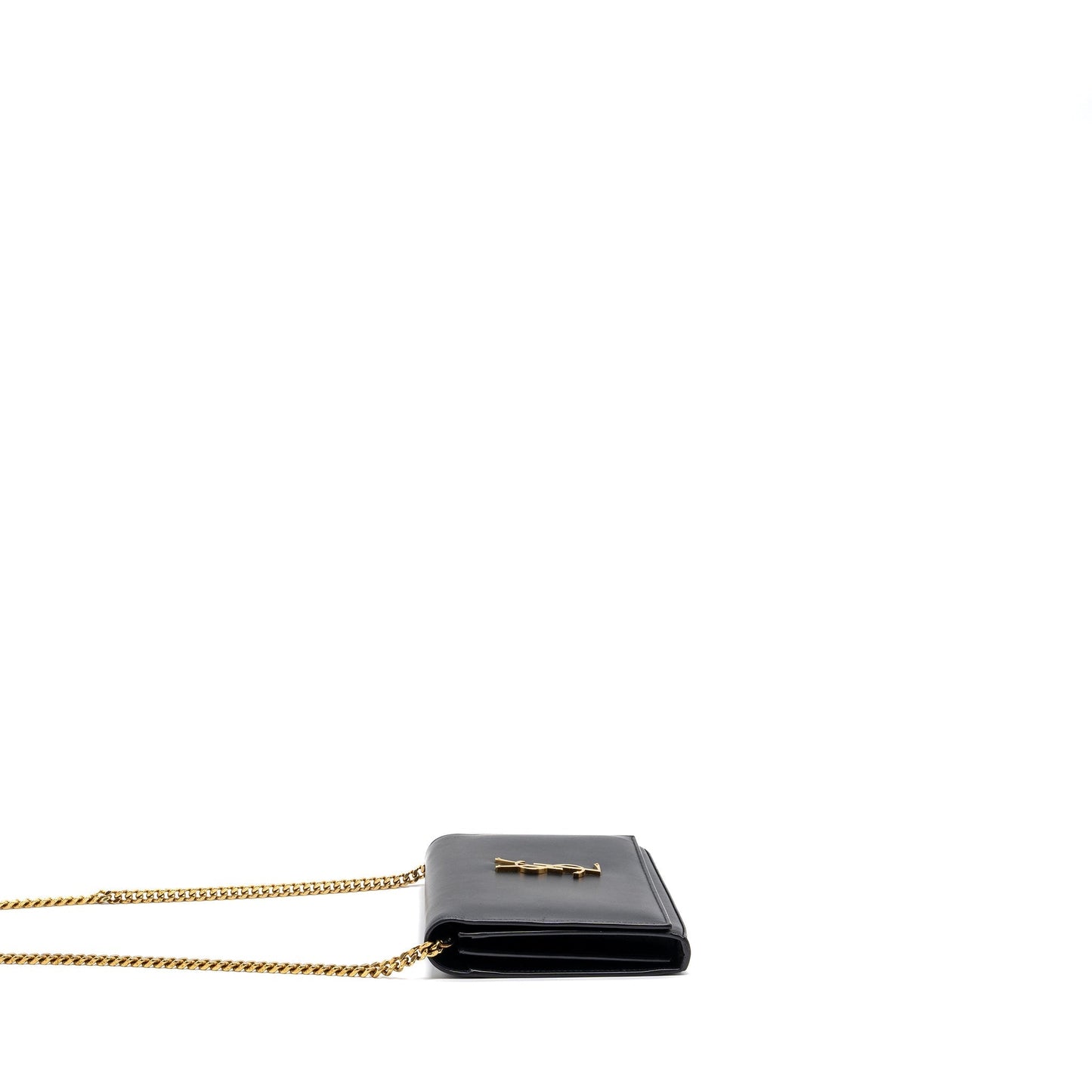 saint laurent flap chain Purse lambskin black