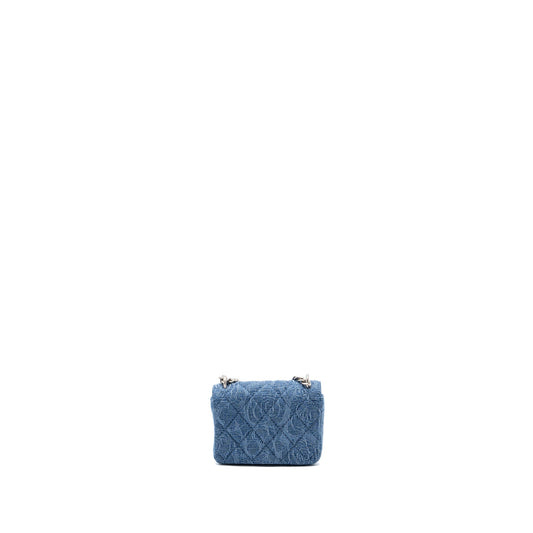 Chanel Coco Love Mini Clutch With Chain Denim Blue (Microchip)